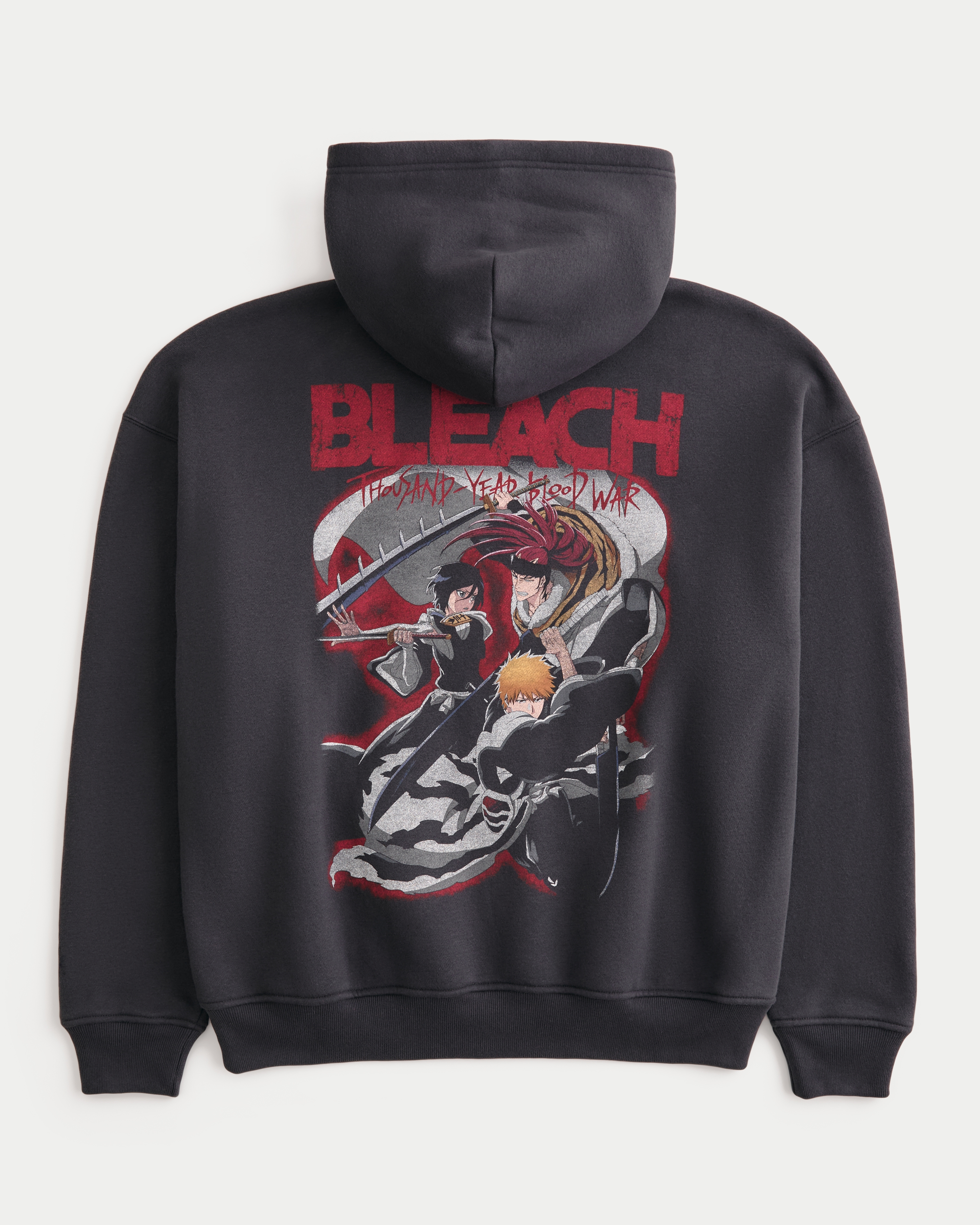 Мужское худи Hollister Bleach Graphic, цвет: Угольный — фото 1