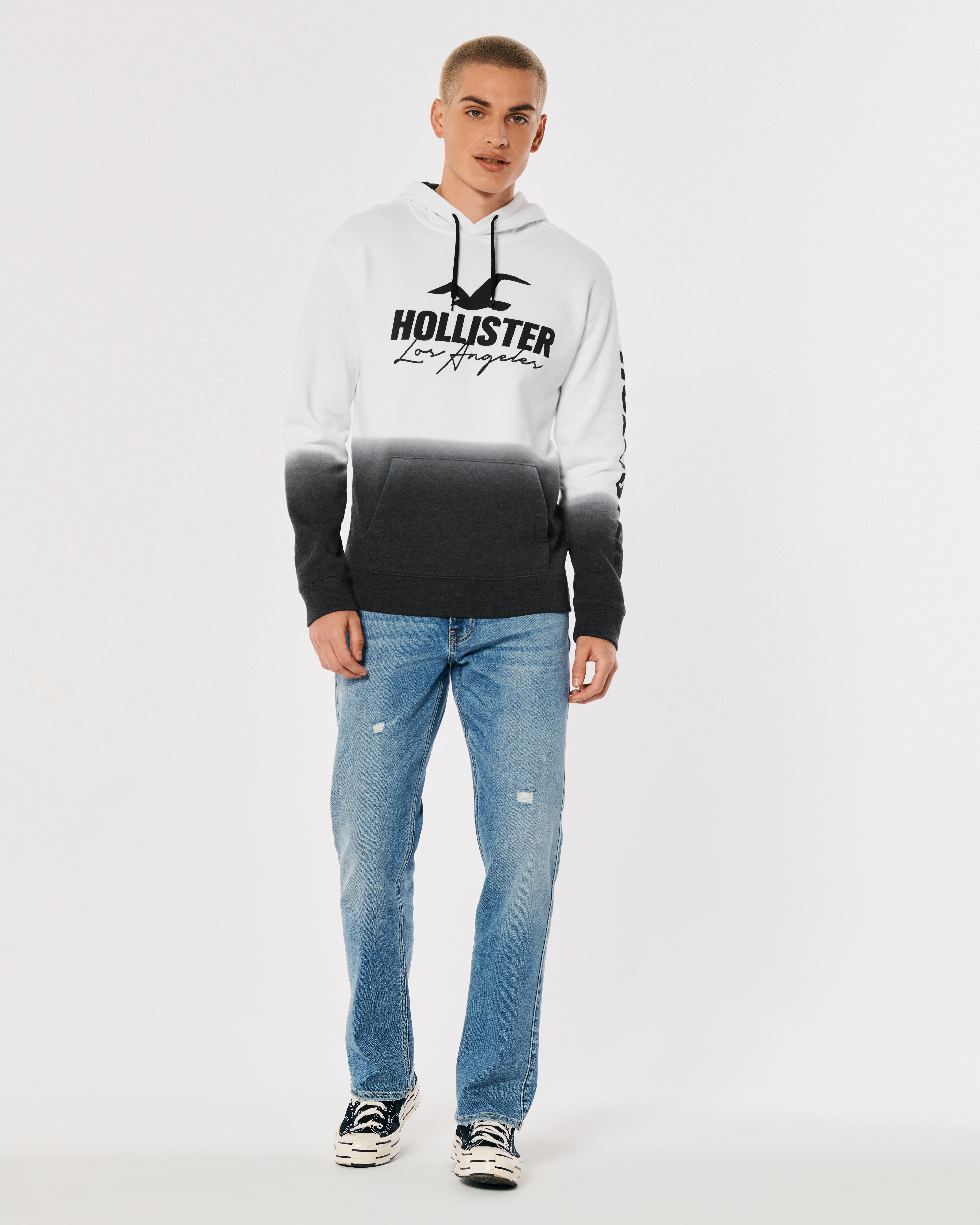 black hoodie hollister