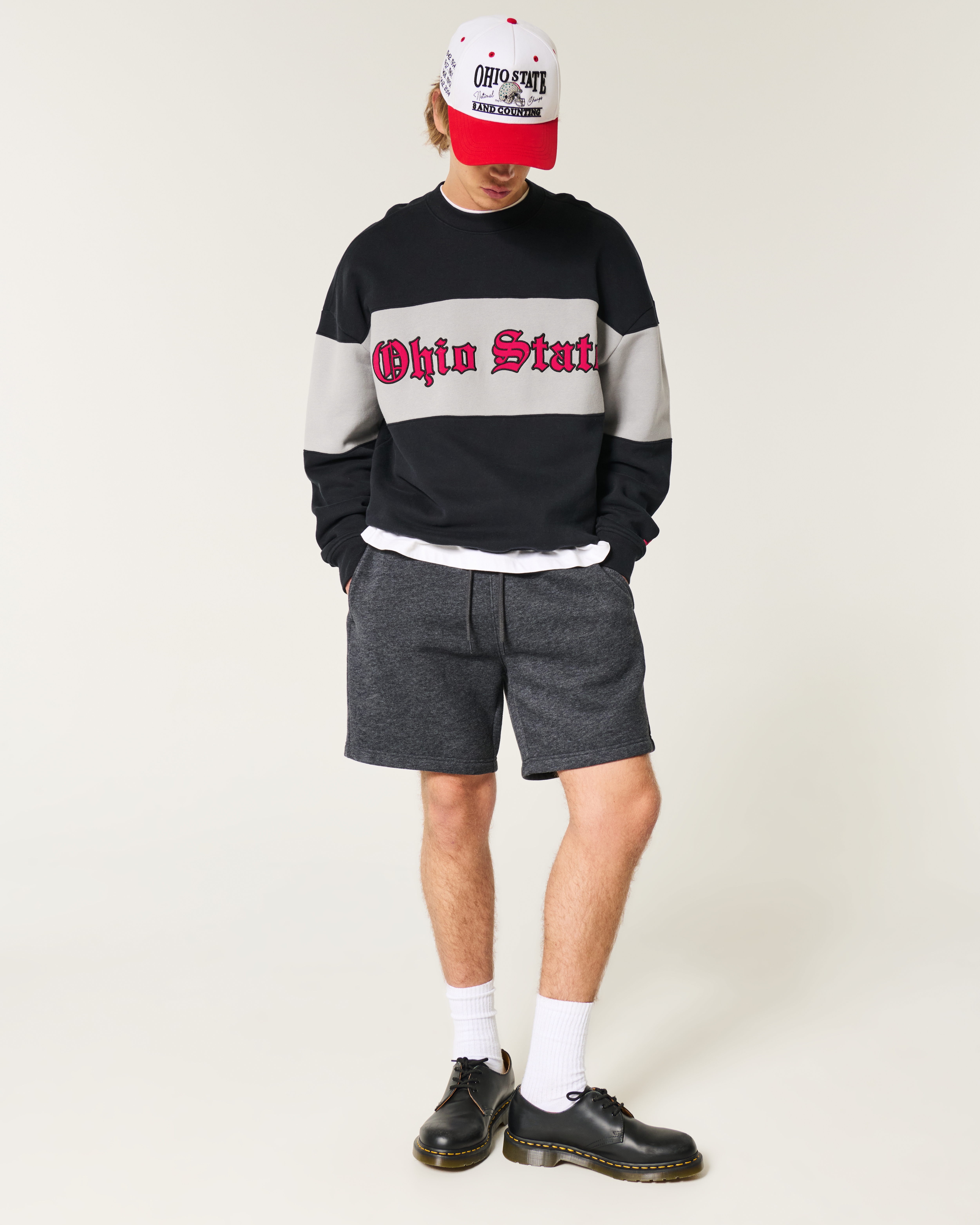 Мужские худи Hollister University of Illinois Fighting Illini Graphic Crew Sweatshirt — фото 3