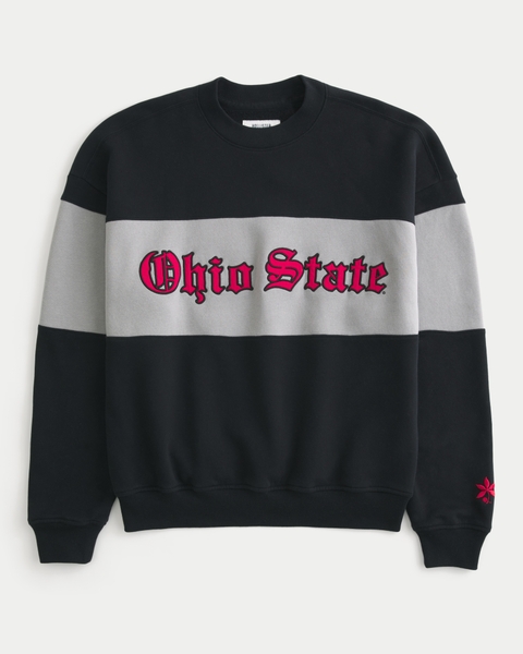 Мужские худи Hollister University of Illinois Fighting Illini Graphic Crew Sweatshirt