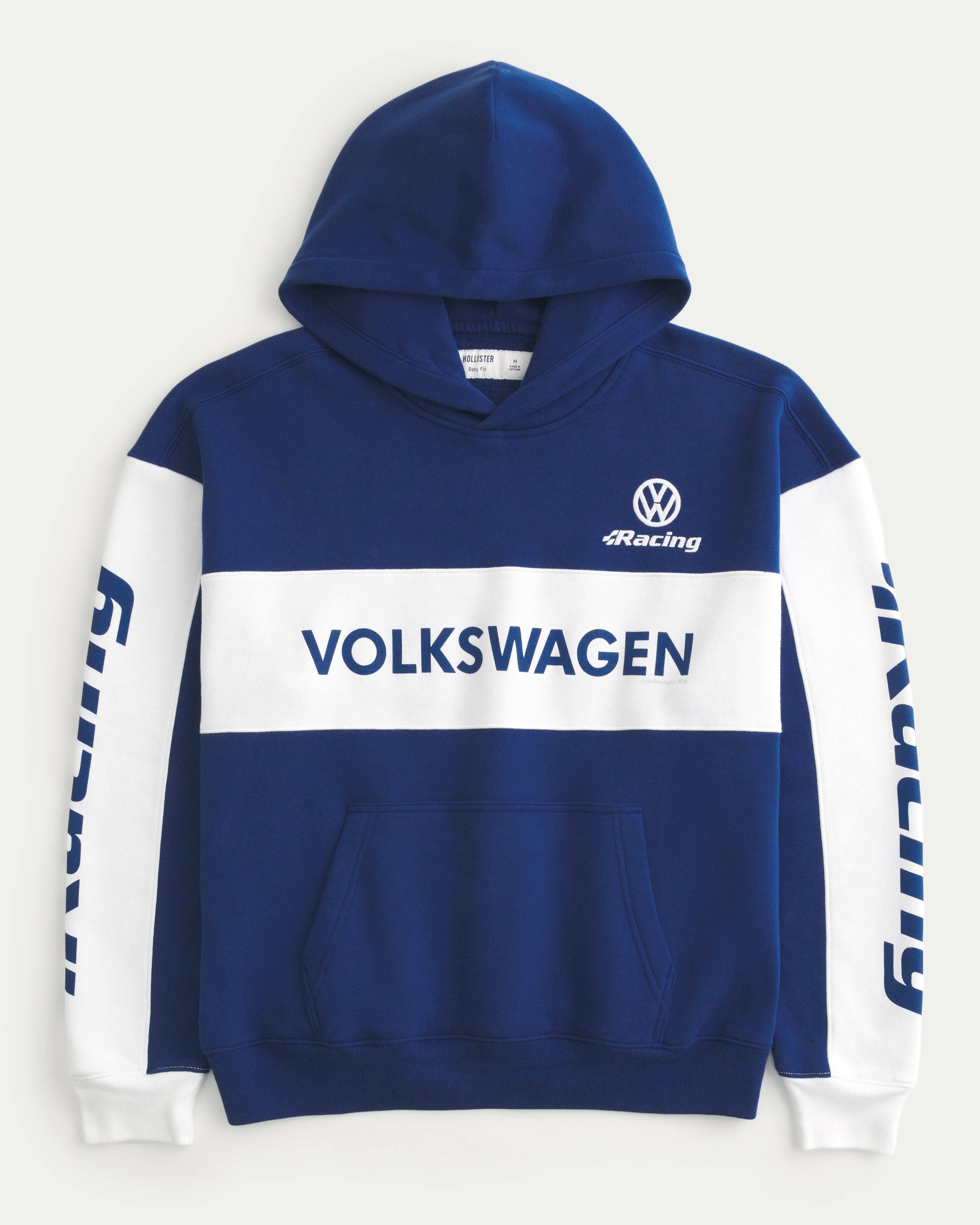 Мужское худи Hollister Boxy Volkswagen Racing Graphic, цвет: Синий / Белый — фото 1