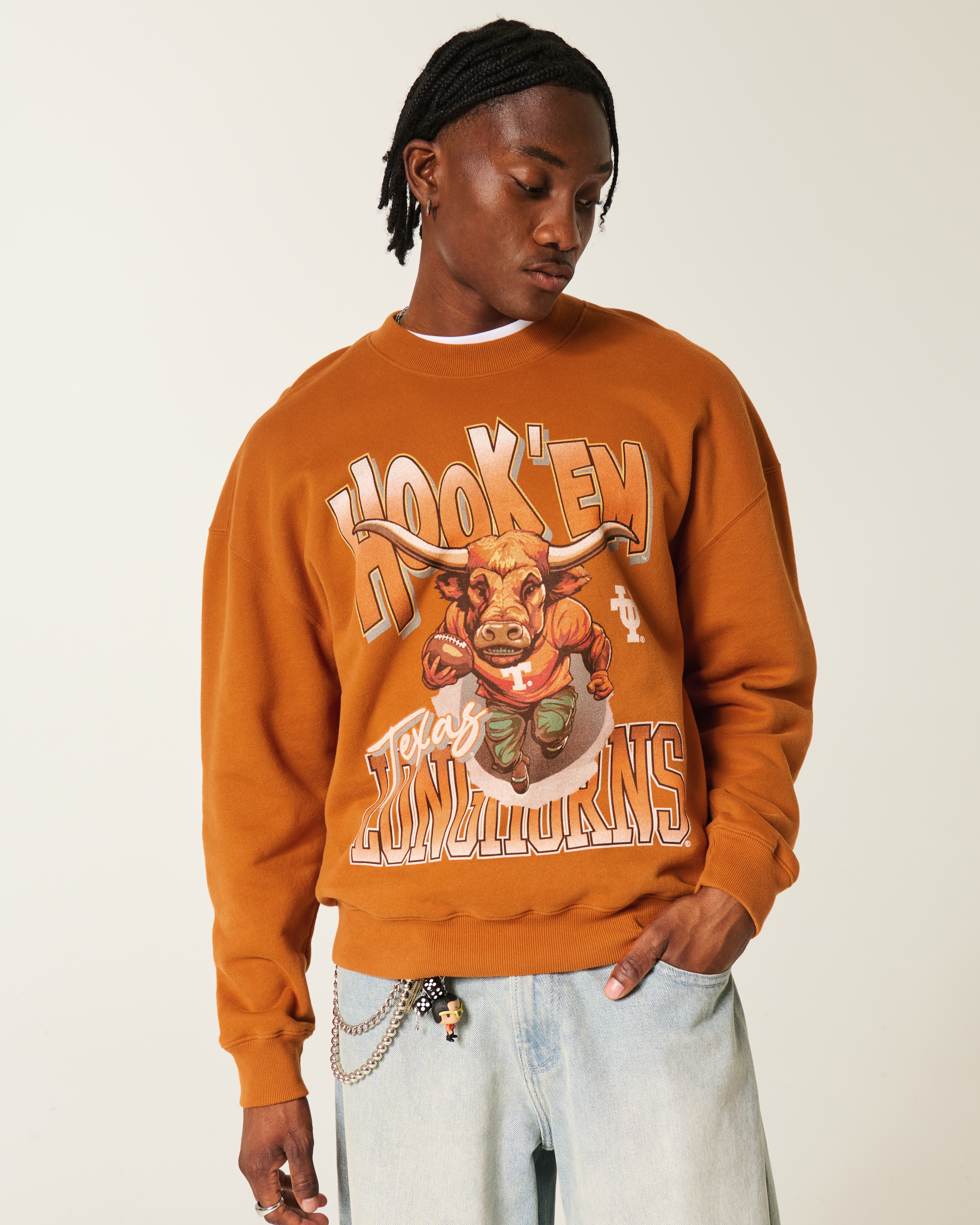 Мужские худи Hollister Boxy University of Virginia Graphic Crew Sweatshirt — фото 2