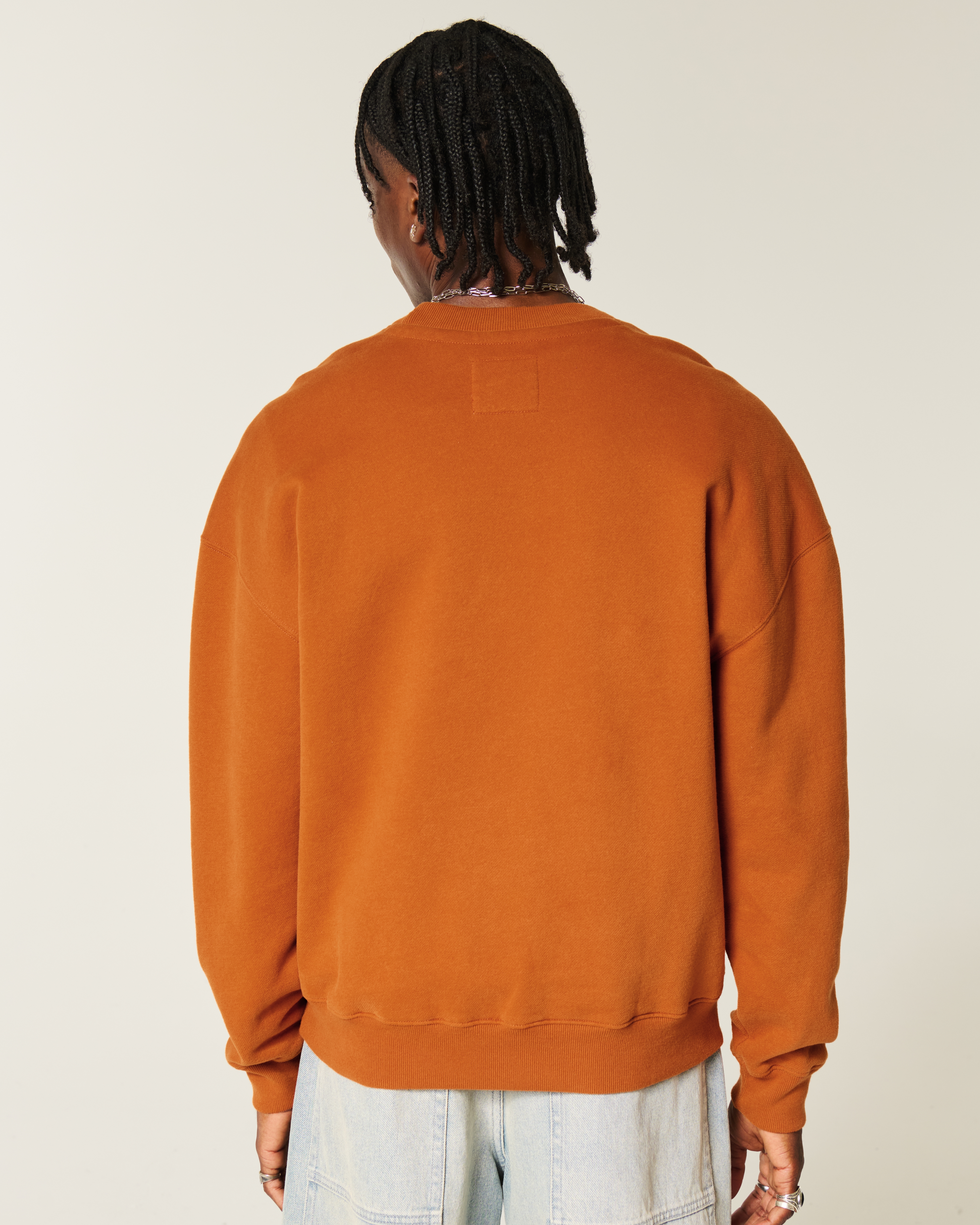 Мужская толстовка Hollister University of Texas at Austin Longhorns Graphic Crew, цвет: Оранжевый — фото 3