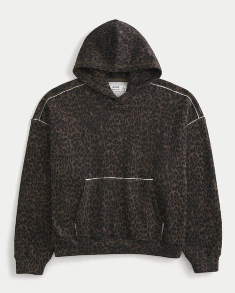Мужские худи Hollister Baggy Cinch Leopard Print