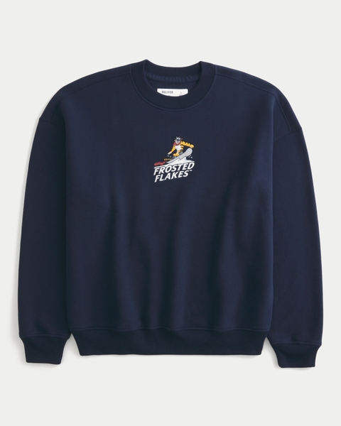 Мужские худи Hollister Boxy Frosted Flakes Graphic Crew Sweatshirt