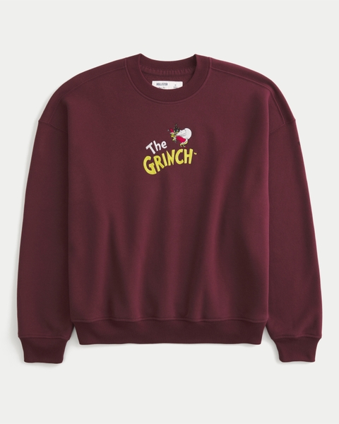 Мужские худи Hollister Boxy The Grinch Graphic Crew Sweatshirt