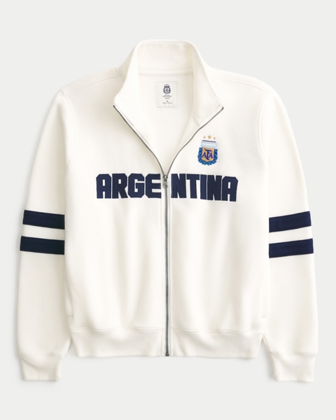 Мужские худи Hollister Boxy Half-Zip Argentina Graphic Sweatshirt