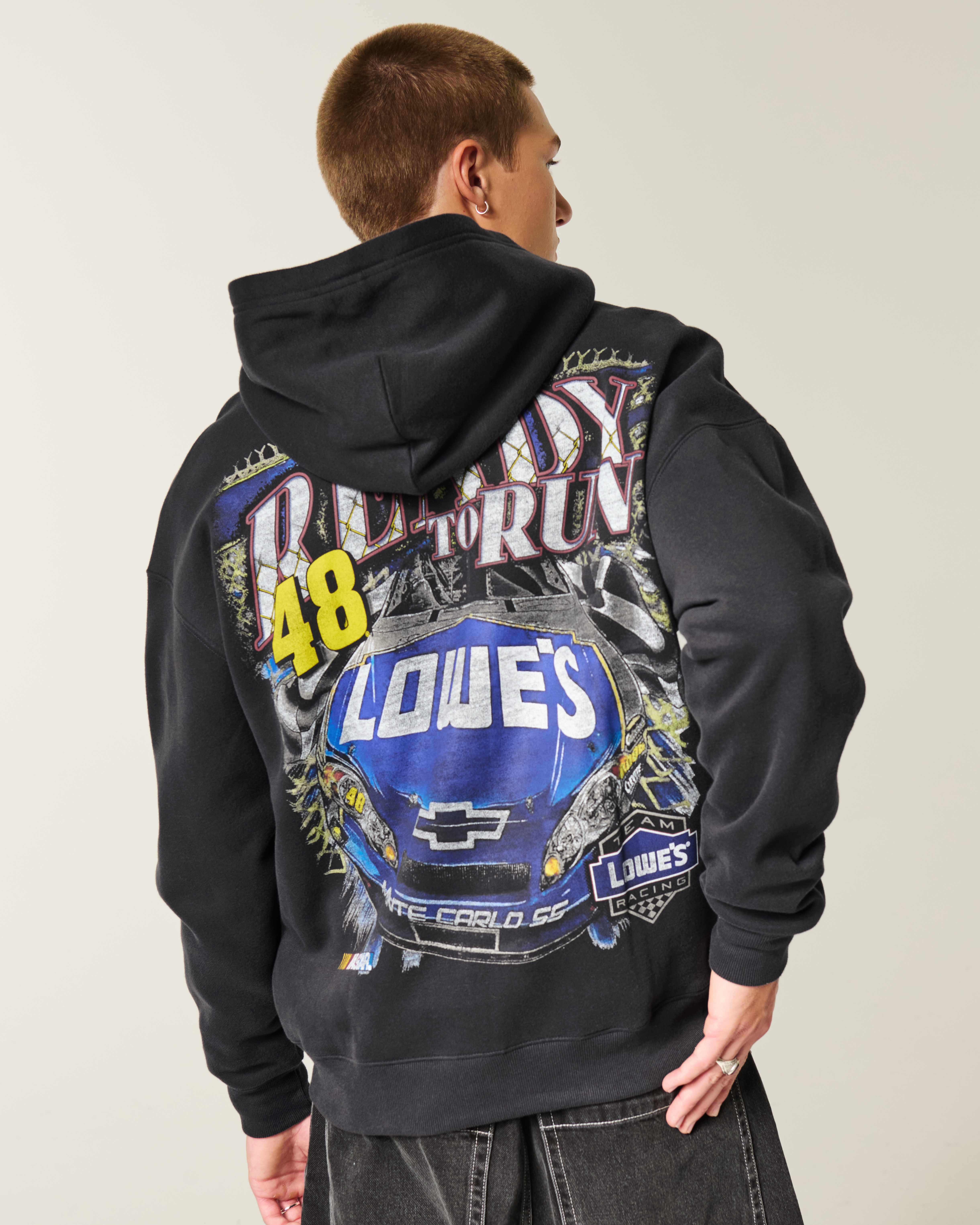 Мужские худи Hollister Boxy Zip-Up Shelby Graphic — фото 2