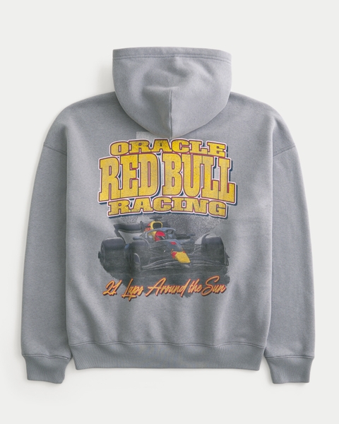 Мужские худи Hollister Boxy Oracle Red Bull Racing Graphic Zip-Up