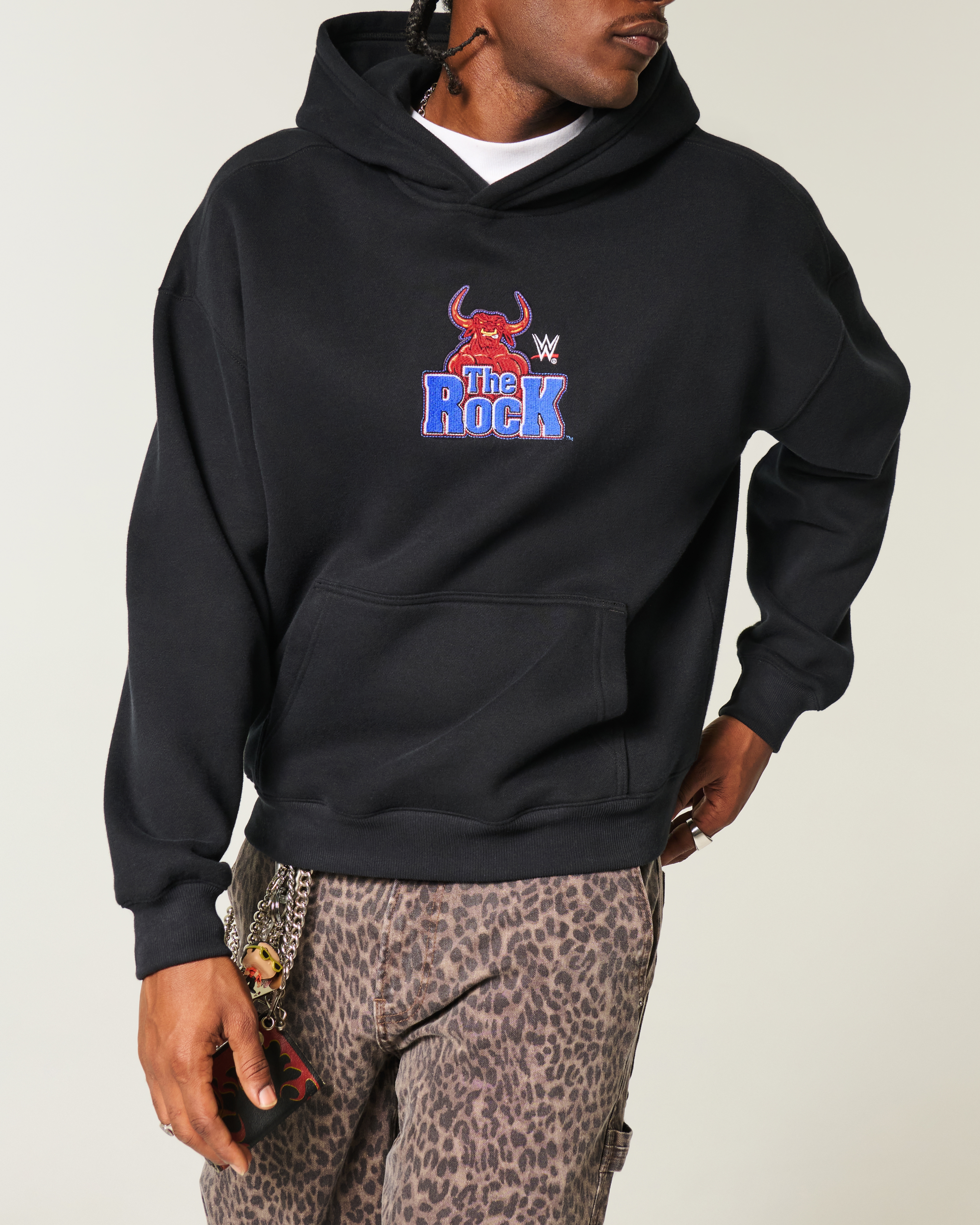 Мужские худи Hollister Boxy The Rock Graphic — фото 2