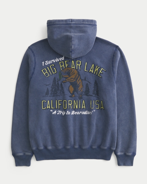 Мужские худи Hollister Holiday Vault Release Big Bear Lake Graphic Zip-Up