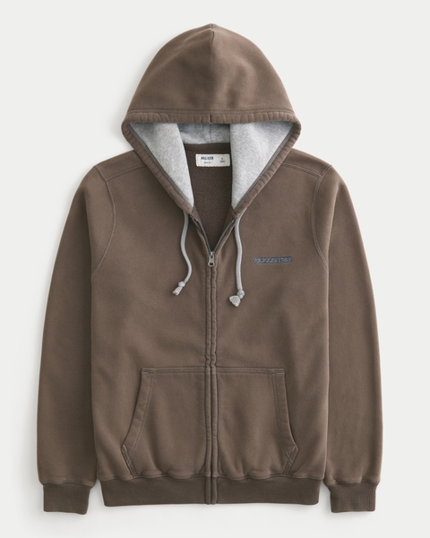 Мужские худи Hollister Zip-Up Logo Graphic