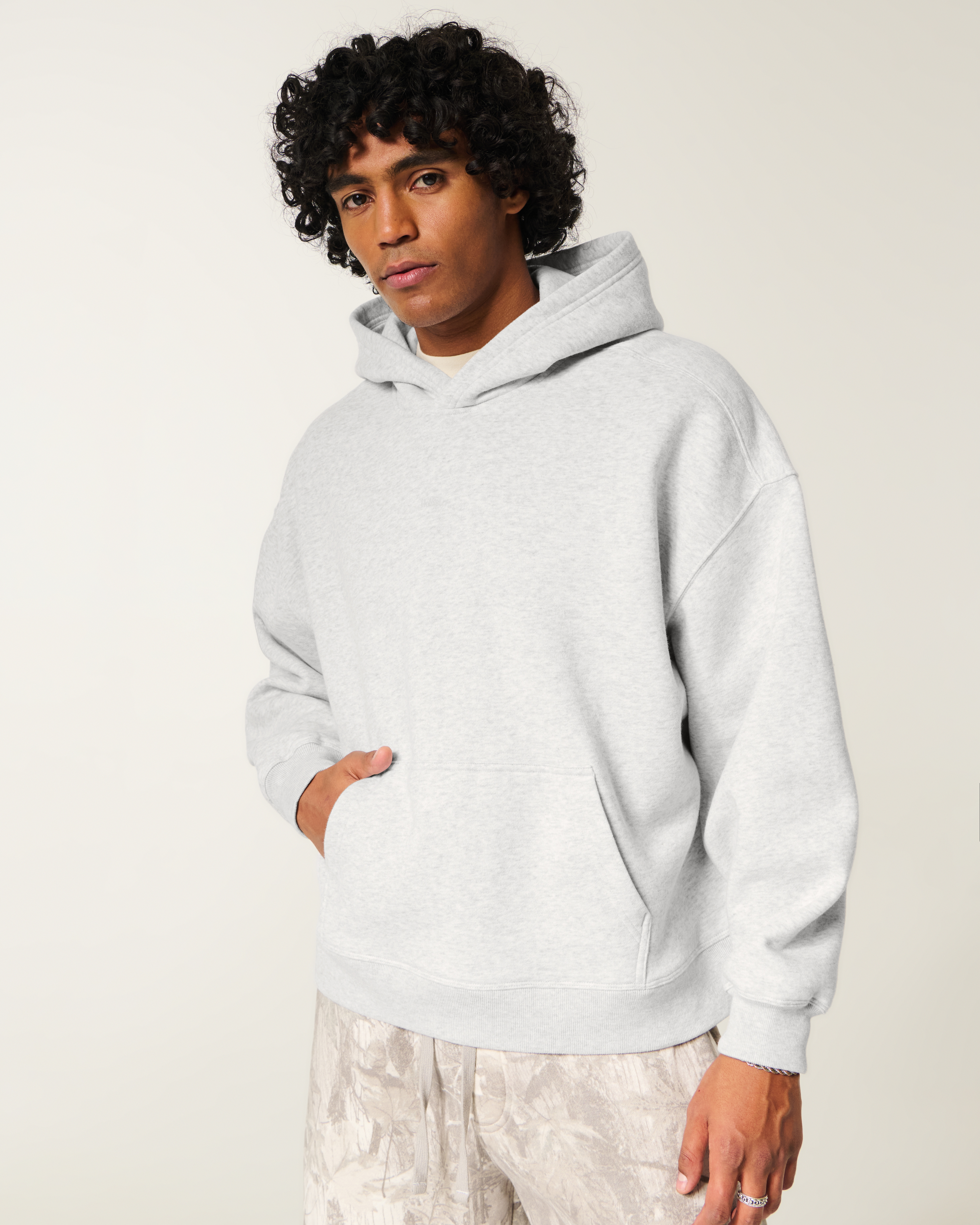 Мужские худи Hollister Feel Good Super Boxy Logo — фото 2