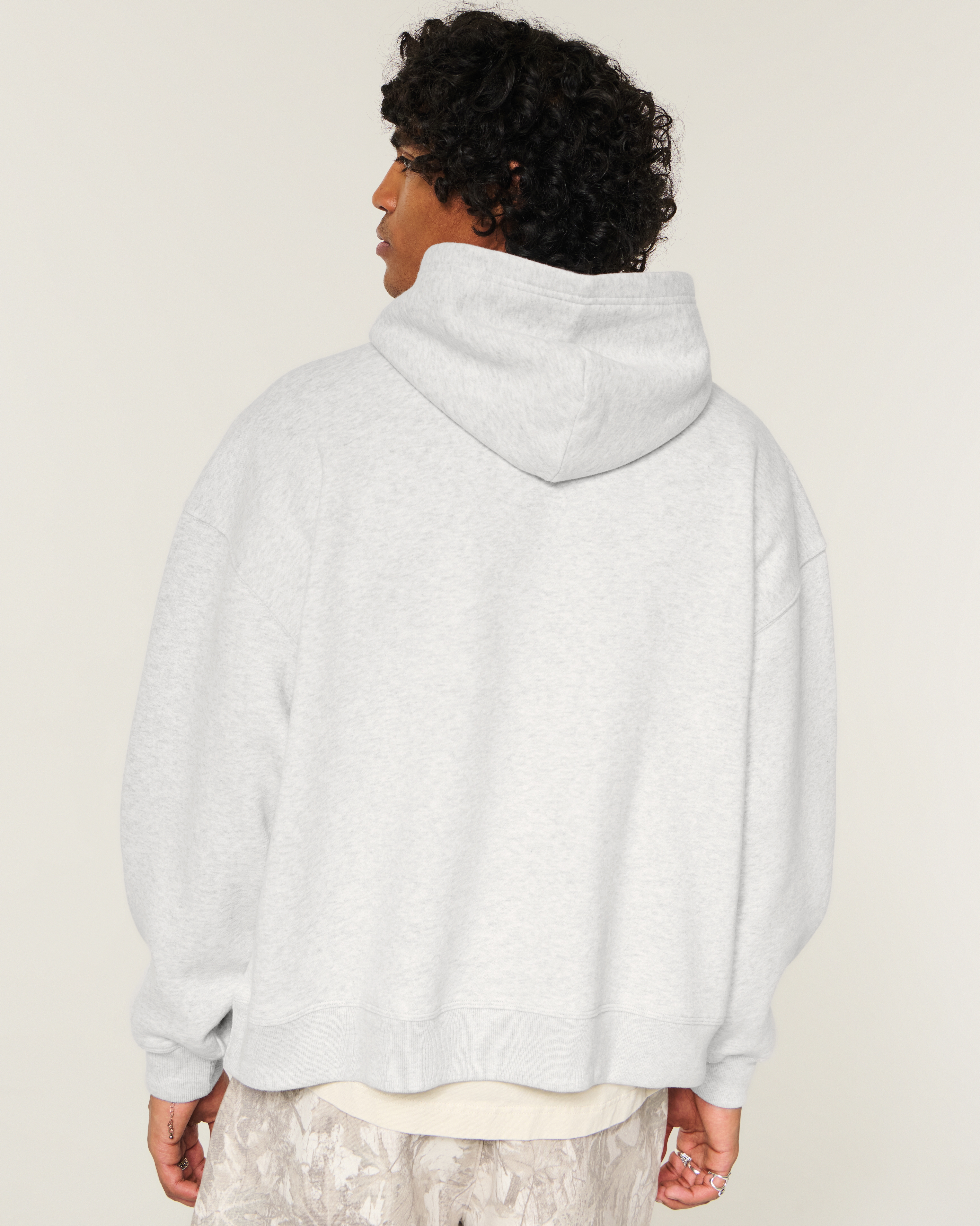 Мужские худи Hollister Feel Good Super Boxy Logo — фото 3