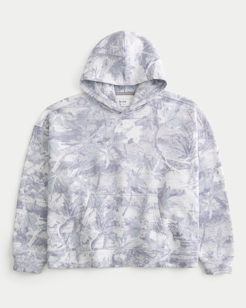 Мужские худи Hollister Feel Good Super Boxy Leopard Print