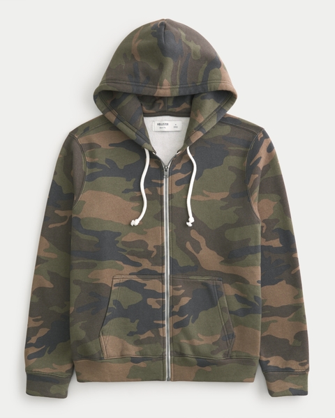 Мужские худи Hollister Feel Good Camo Zip-Up