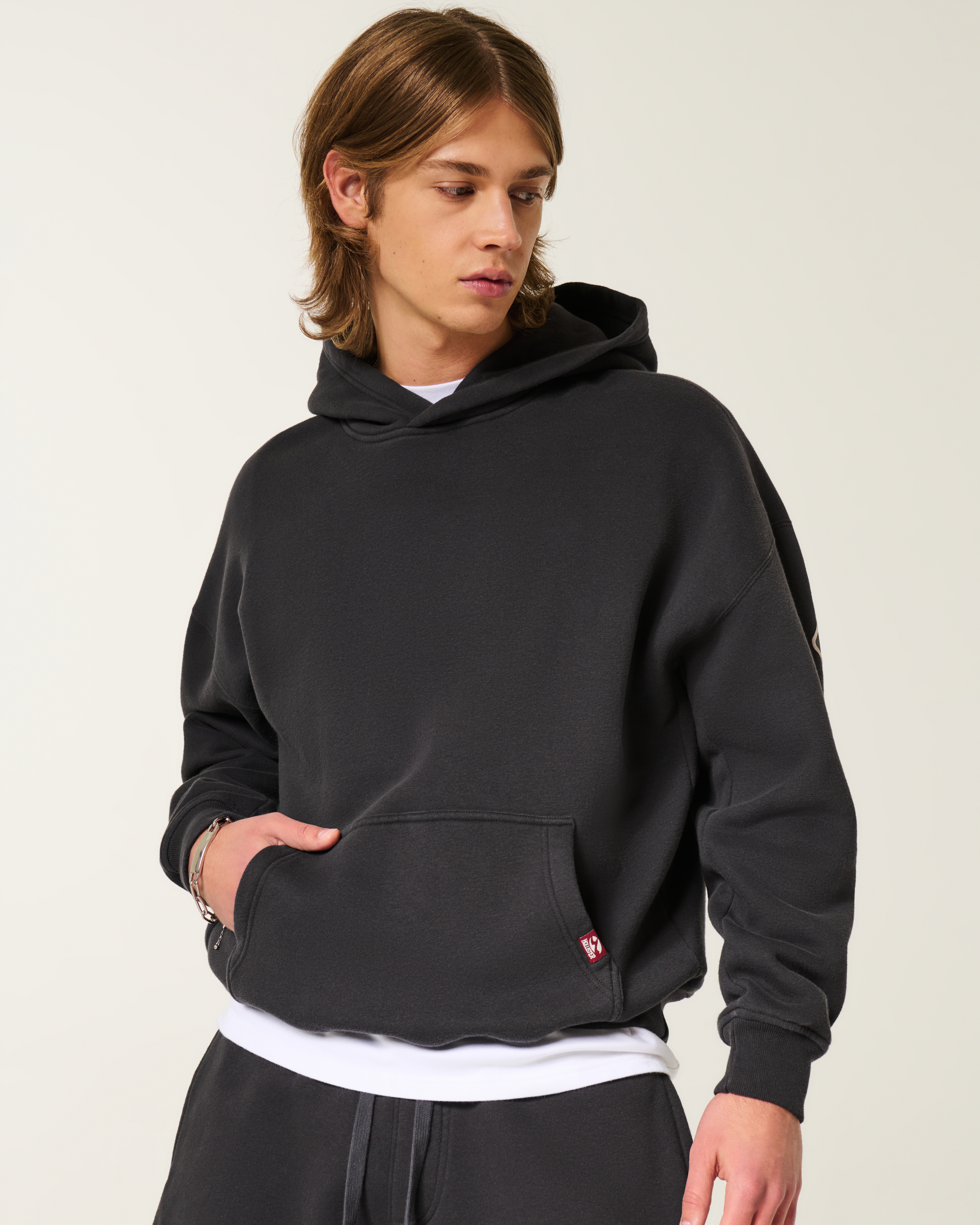 Мужские худи Hollister Boxy Logo Graphic — фото 2