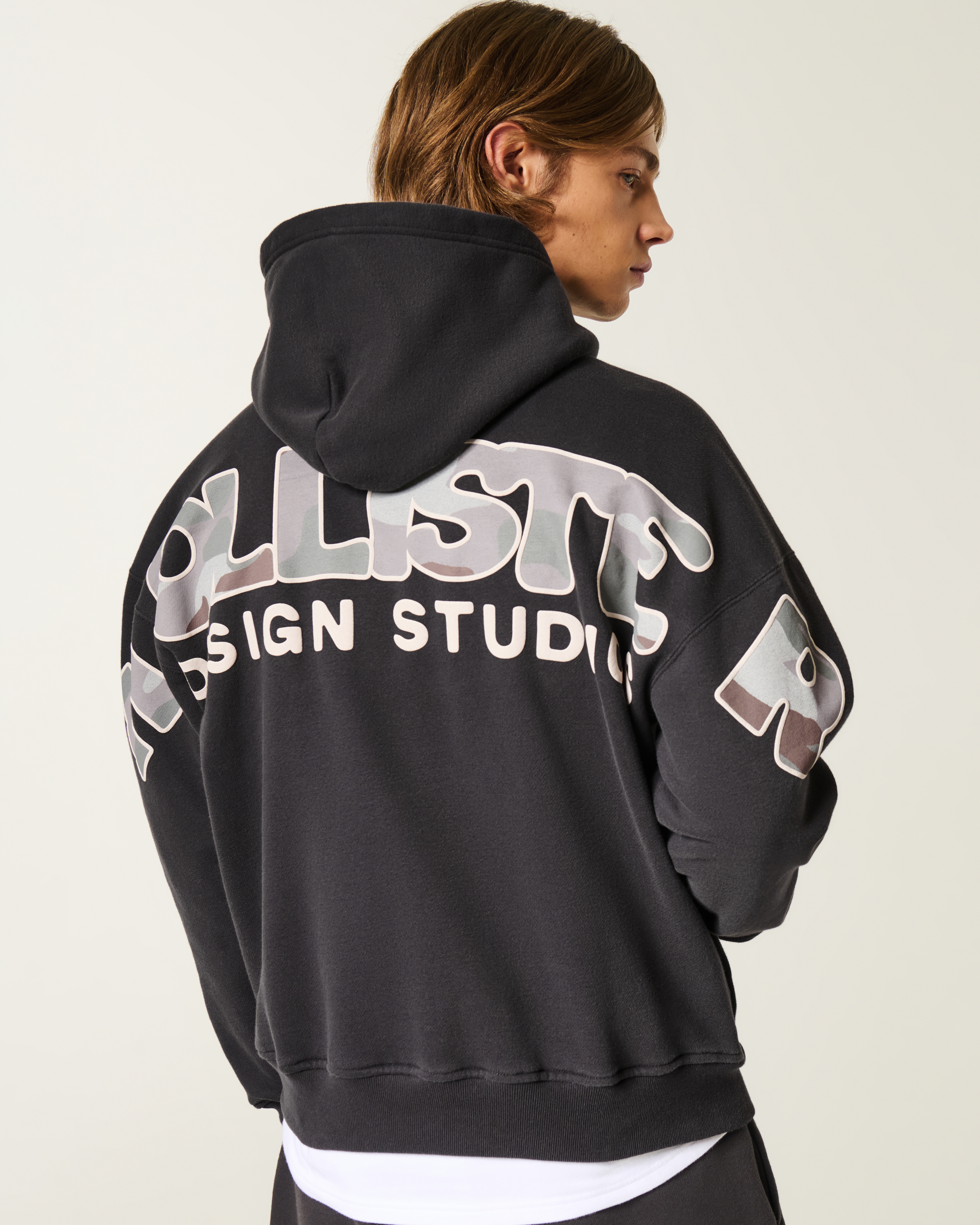 Мужские худи Hollister Boxy Logo Graphic — фото 3