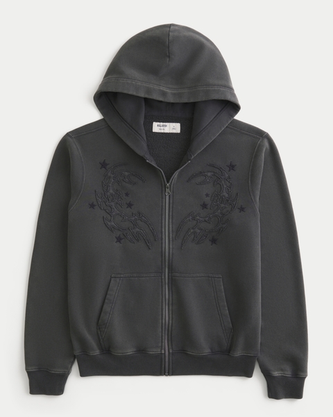 Мужские худи Hollister Embroidered Zip-Up