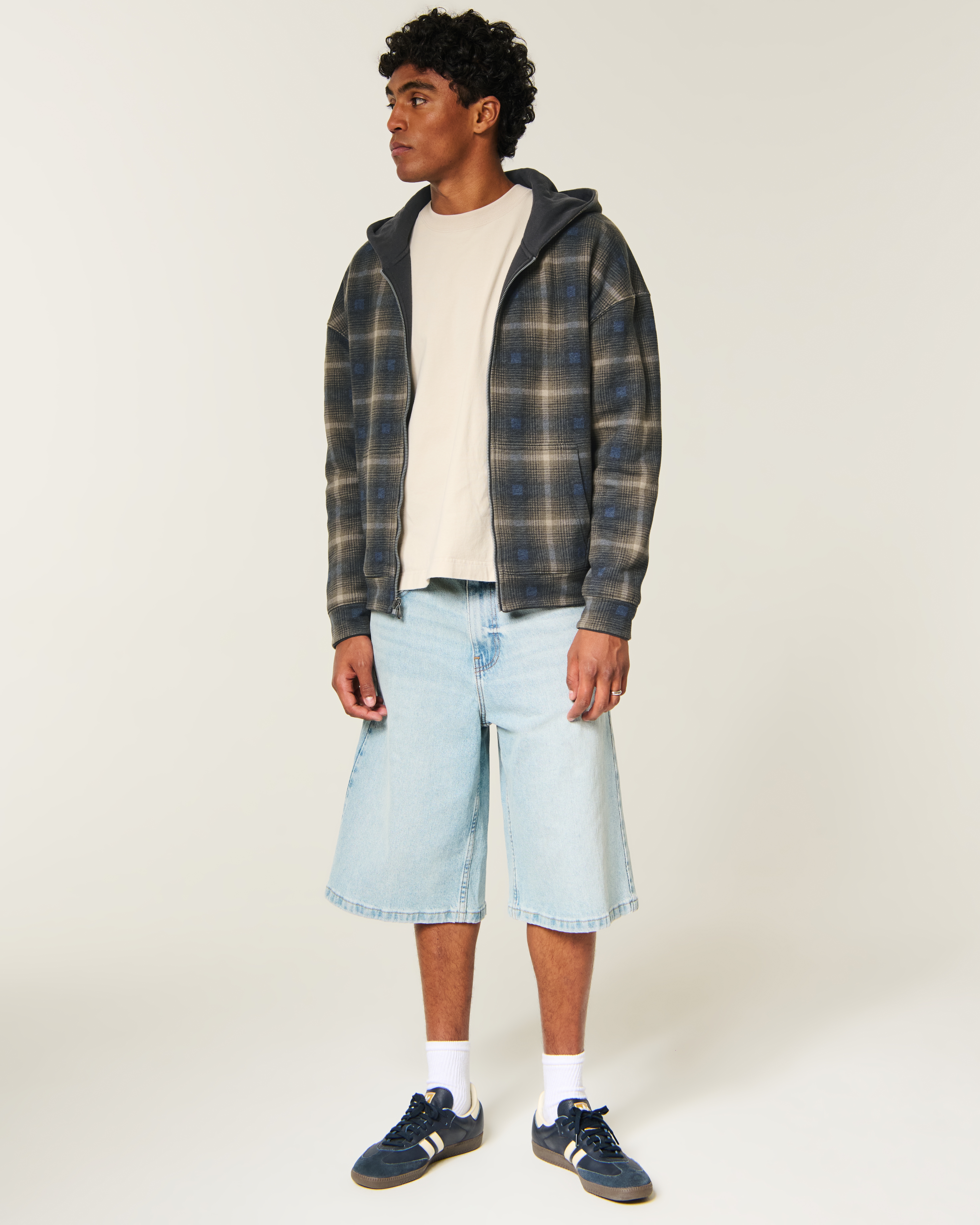 Мужские худи Hollister Boxy Reversible Zip-Up — фото 3