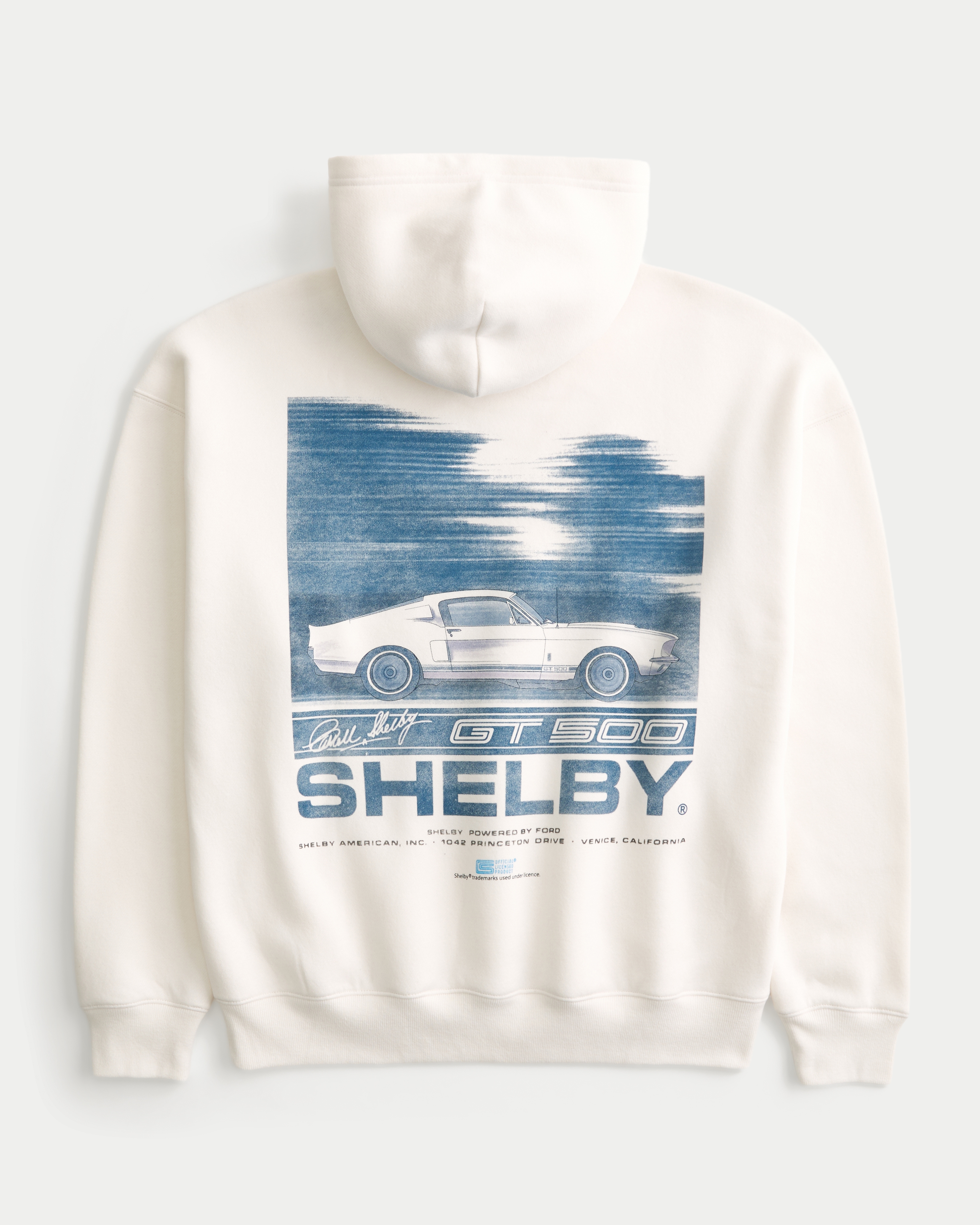 Мужское худи Hollister Feel Good Boxy Shelby GT 500 Graphic, цвет: Кремовый — фото 1