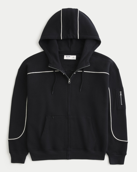 Мужские худи Hollister Boxy Zip-Up Snorkel
