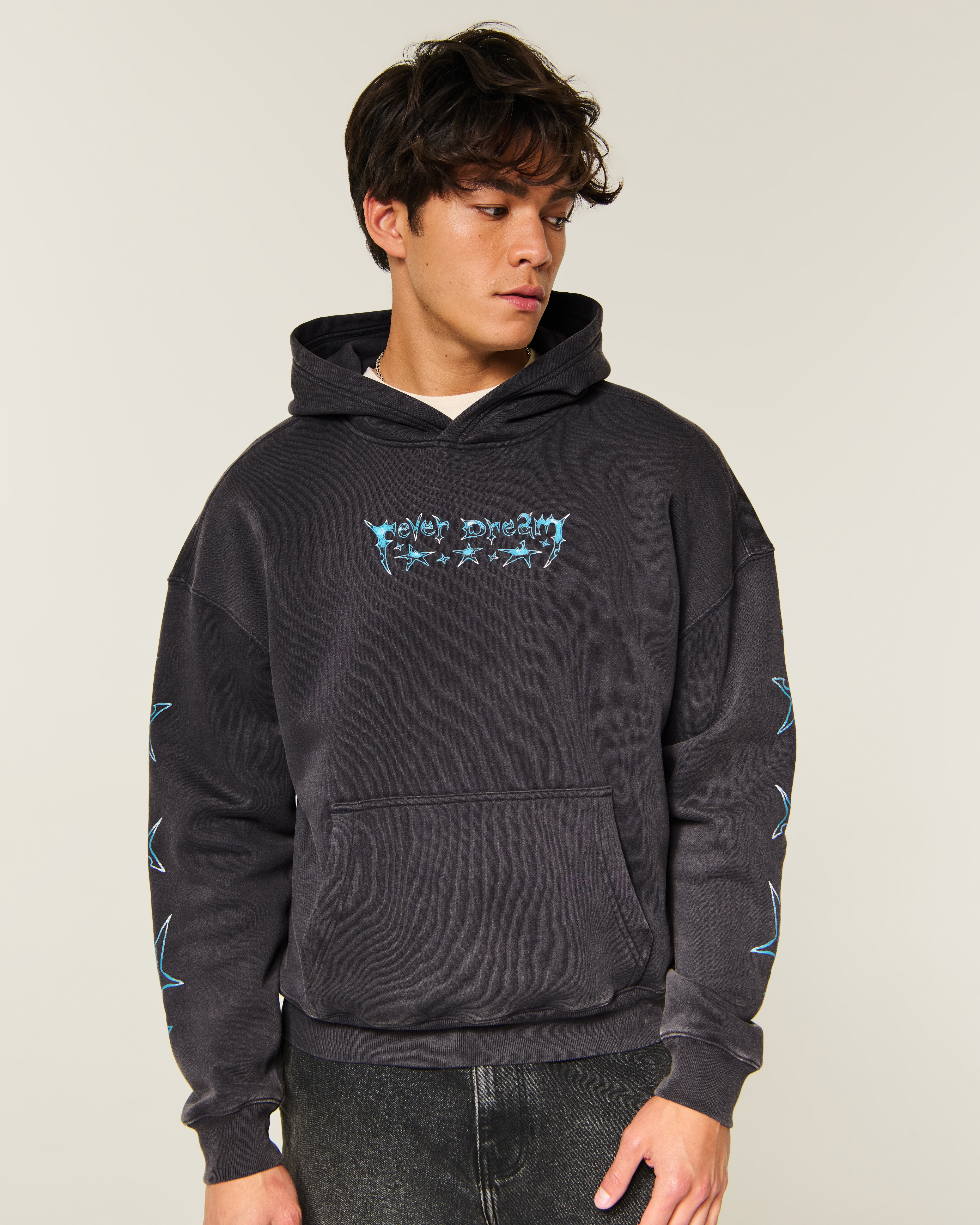 Мужские худи Hollister Boxy Leopard Print — фото 2