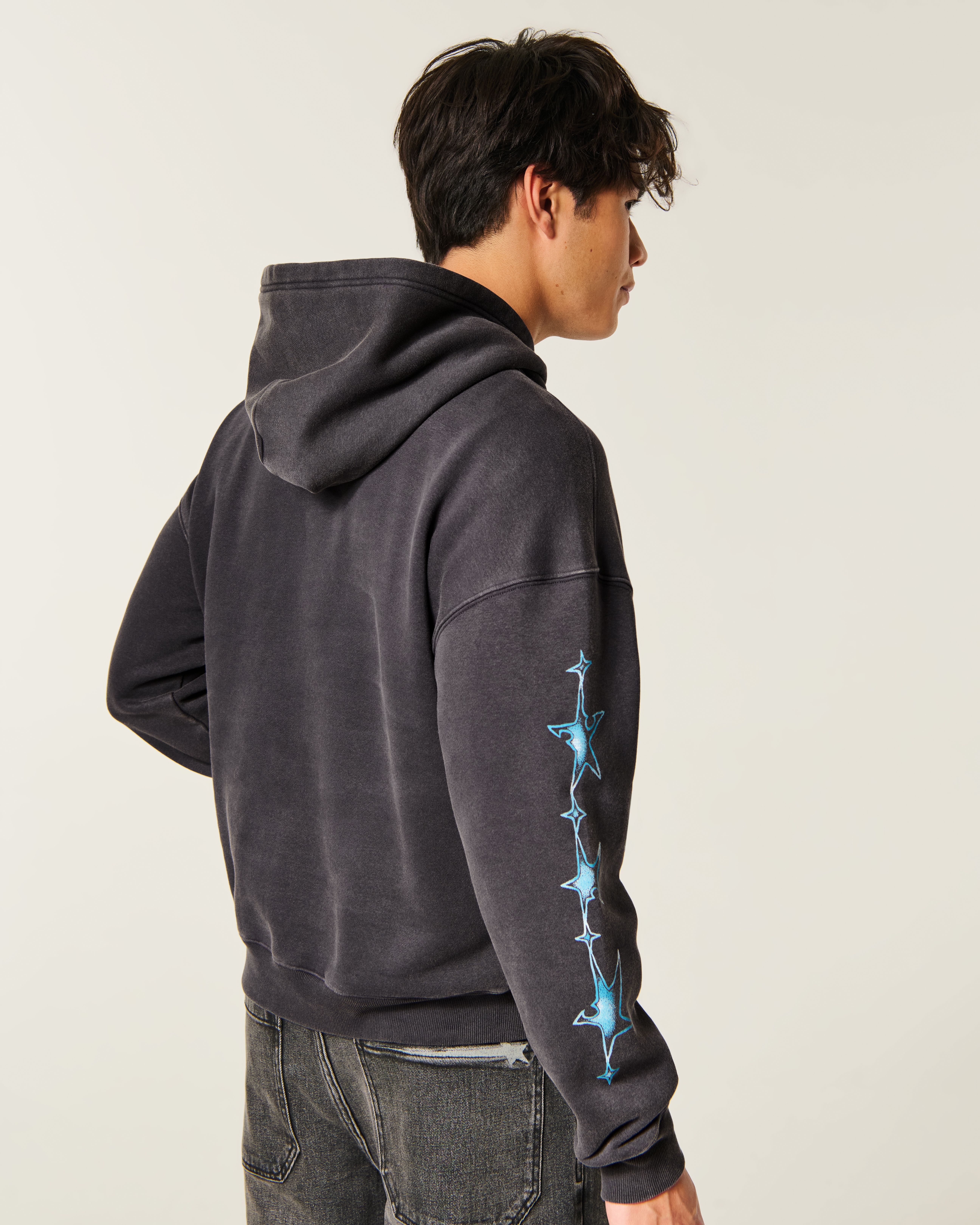 Мужские худи Hollister Boxy Leopard Print — фото 3