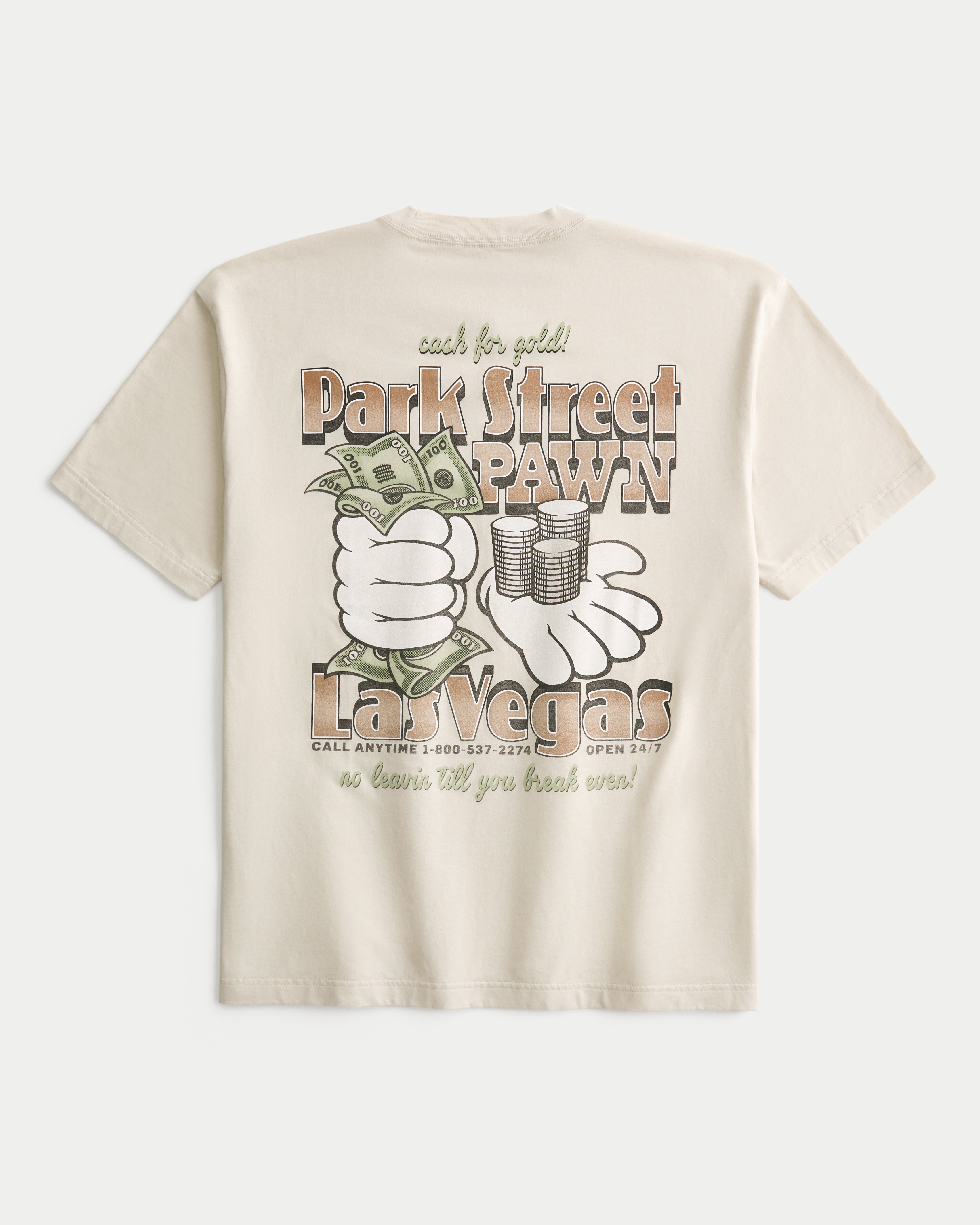 Мужские футболки Hollister Boxy Park Street Pawn Graphic Tee