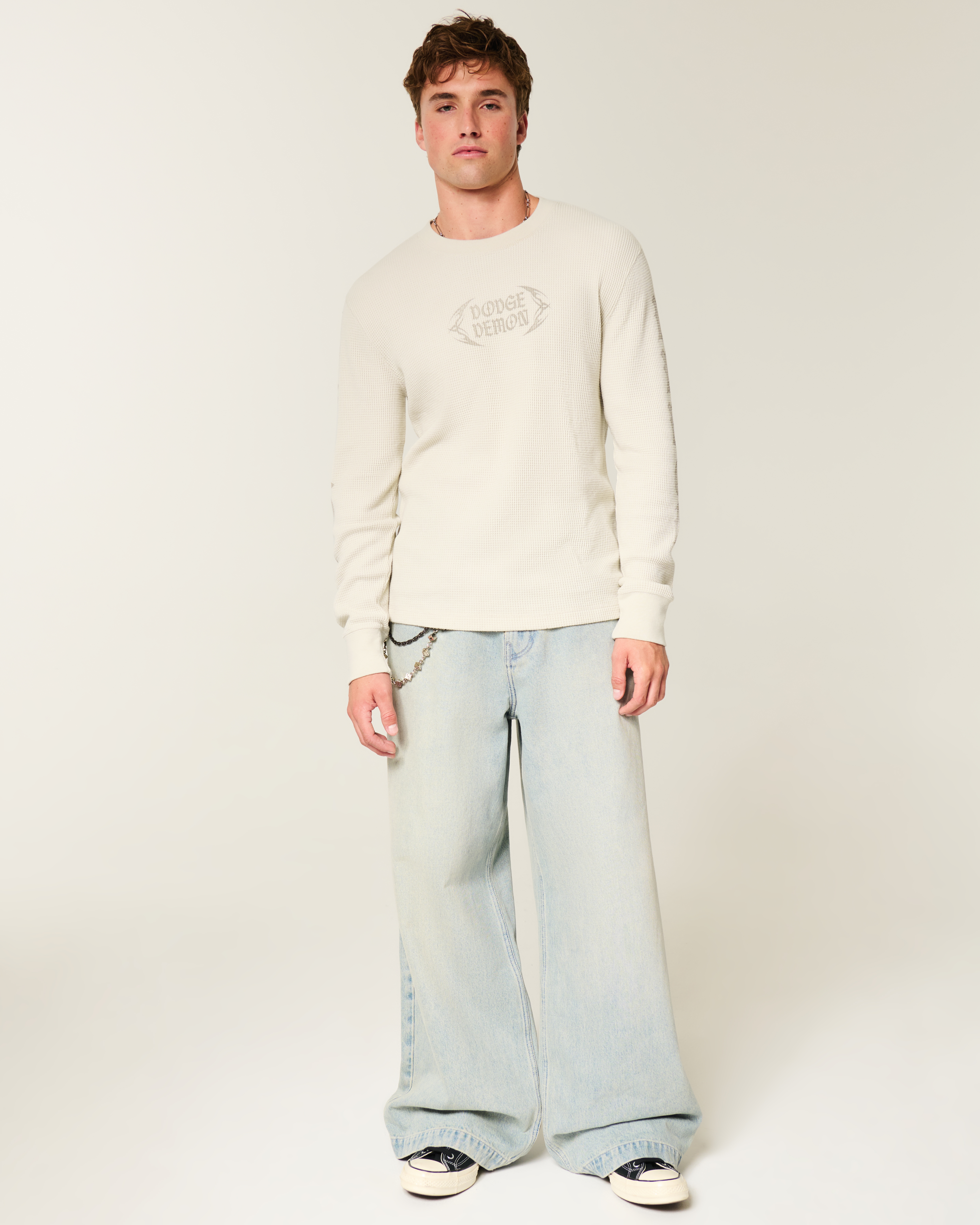 Мужские рубашки Hollister Thermal Dodge Demon Graphic Shirt — фото 3