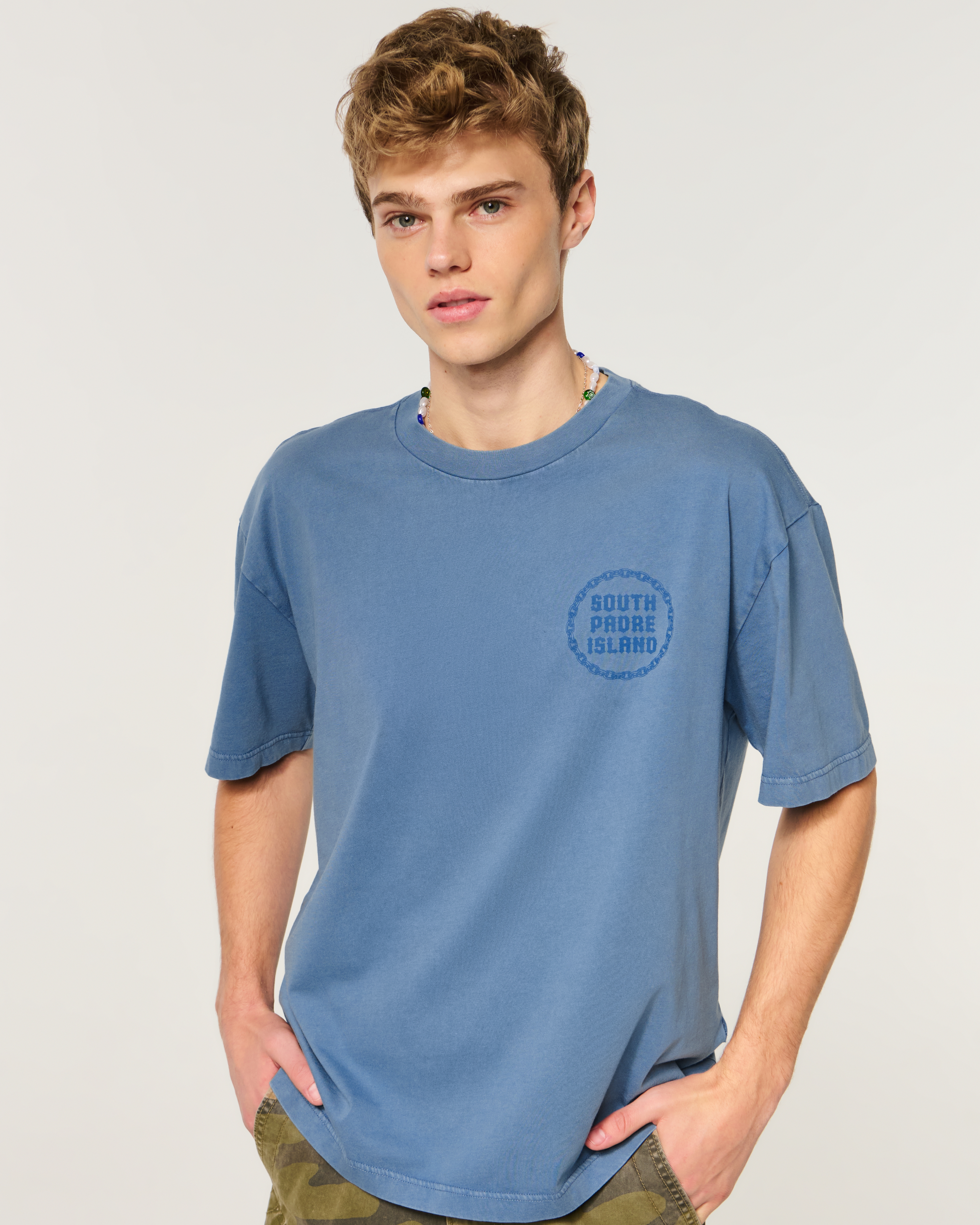 Мужские футболки Hollister Boxy Cabo San Lucas Graphic Tee — фото 2