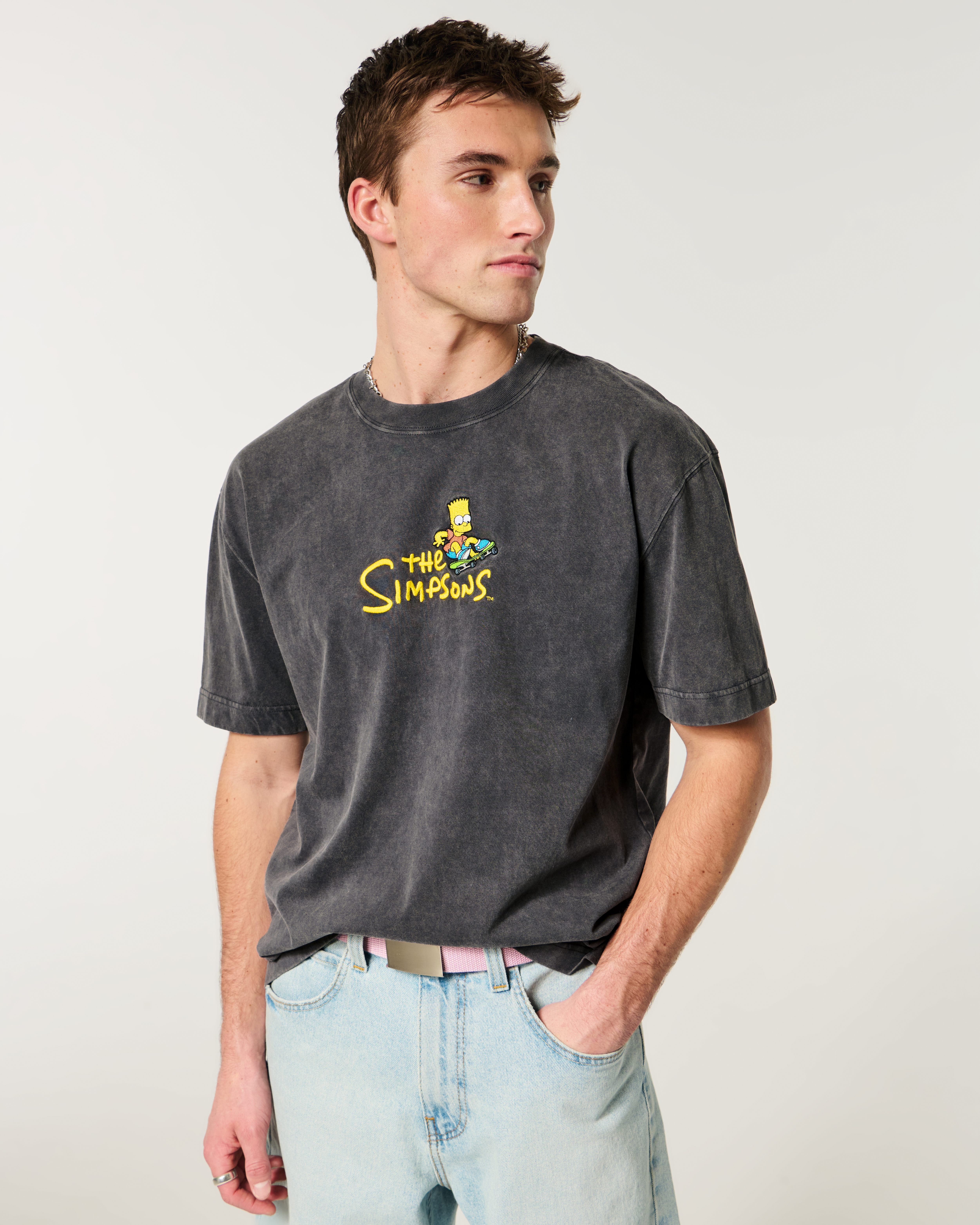 Мужские футболки Hollister Boxy Heavyweight Rugrats Graphic Tee — фото 2