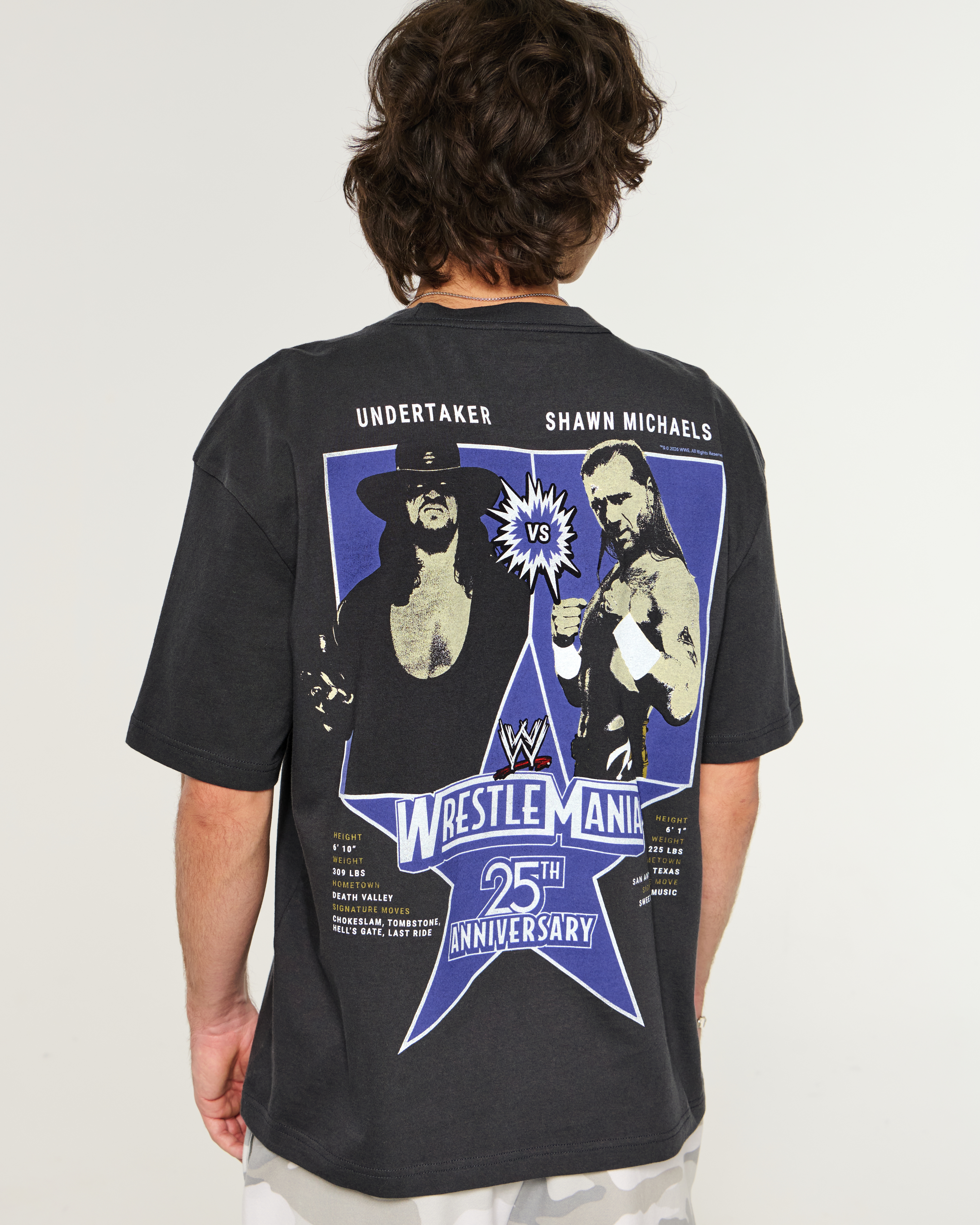 Мужские футболки Hollister Boxy WWE WrestleMania Graphic Tee — фото 3