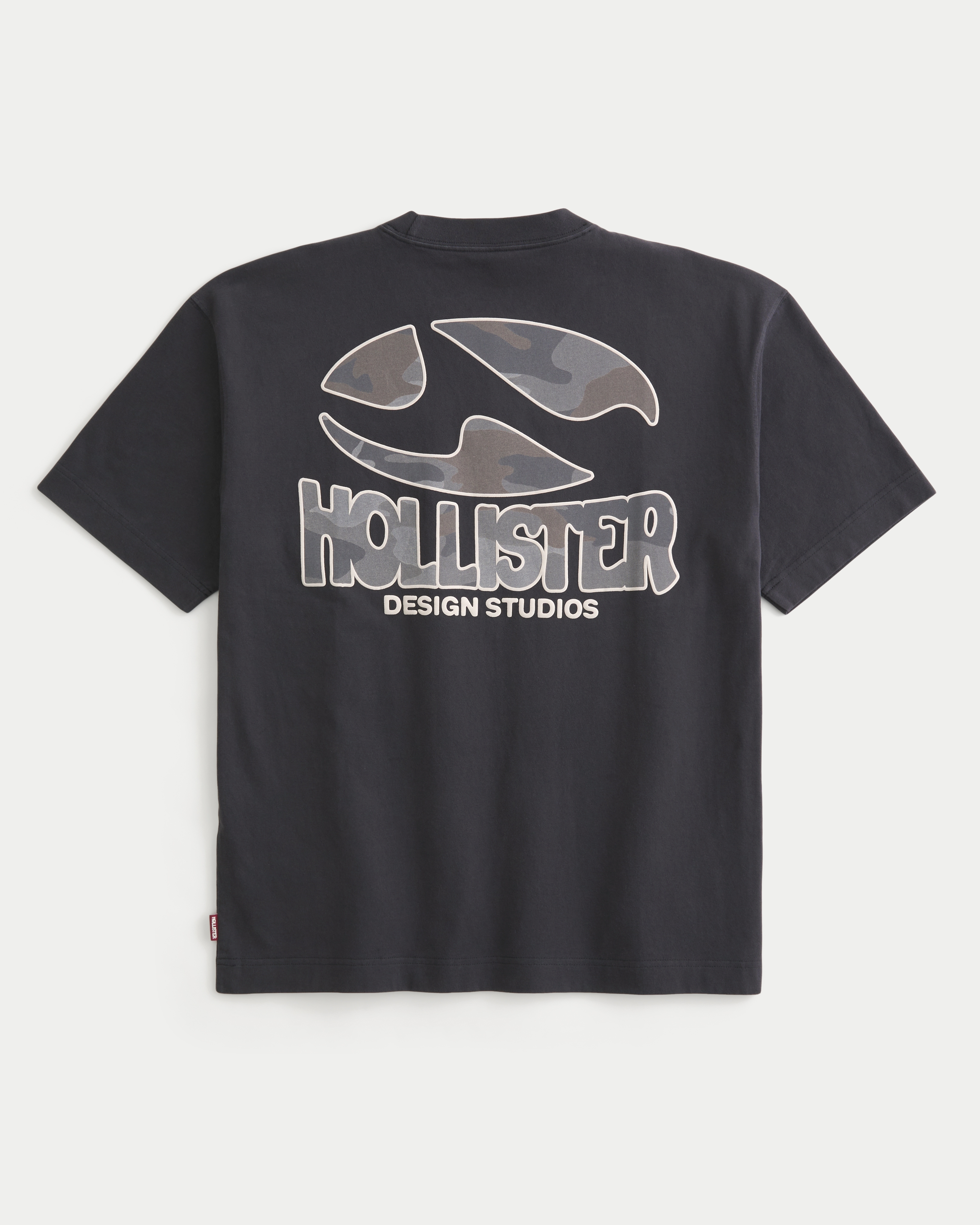 Мужские футболки Hollister Boxy Heavyweight Camo Logo Graphic Tee