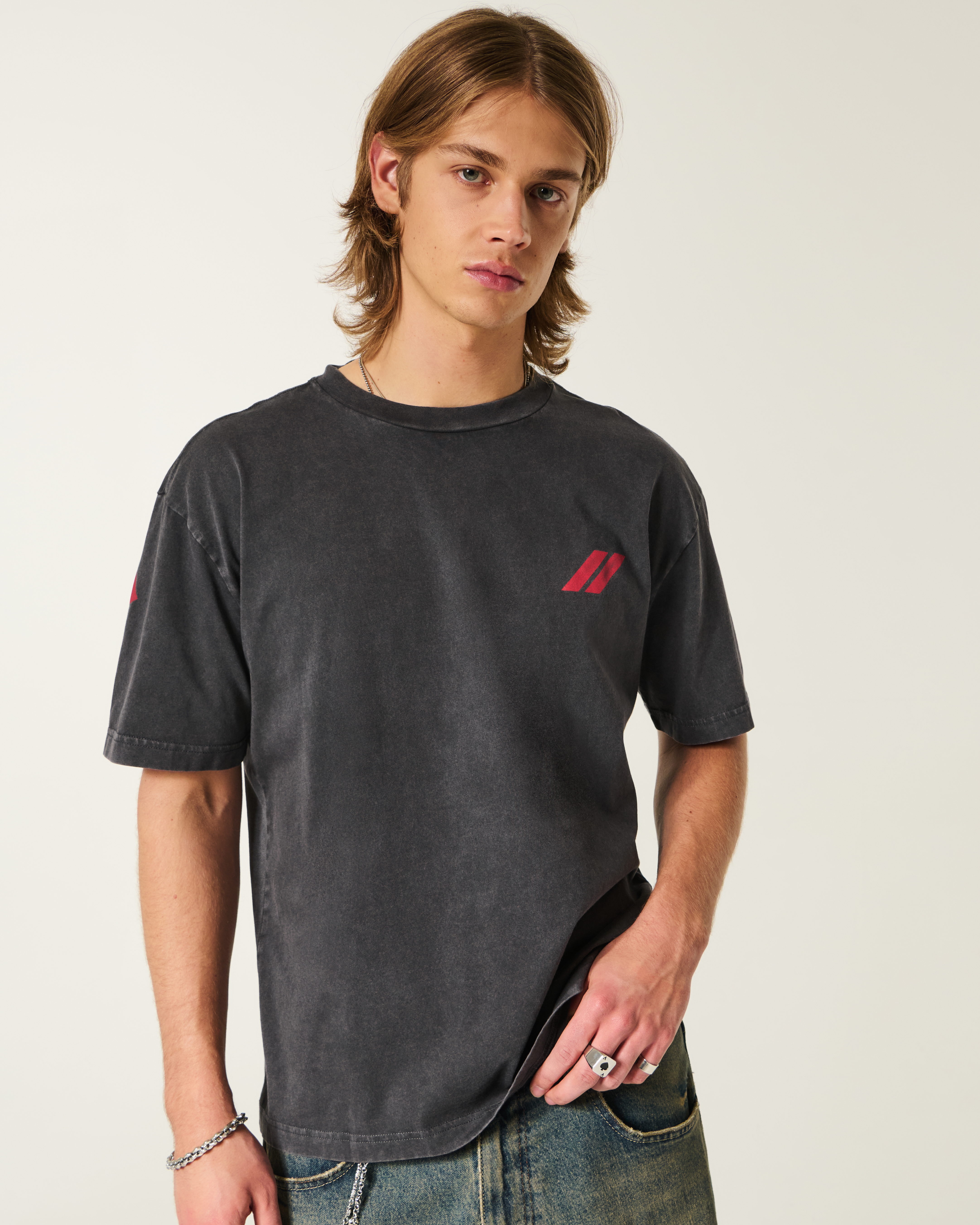 Мужские футболки Hollister Boxy Ford Graphic Tee — фото 2