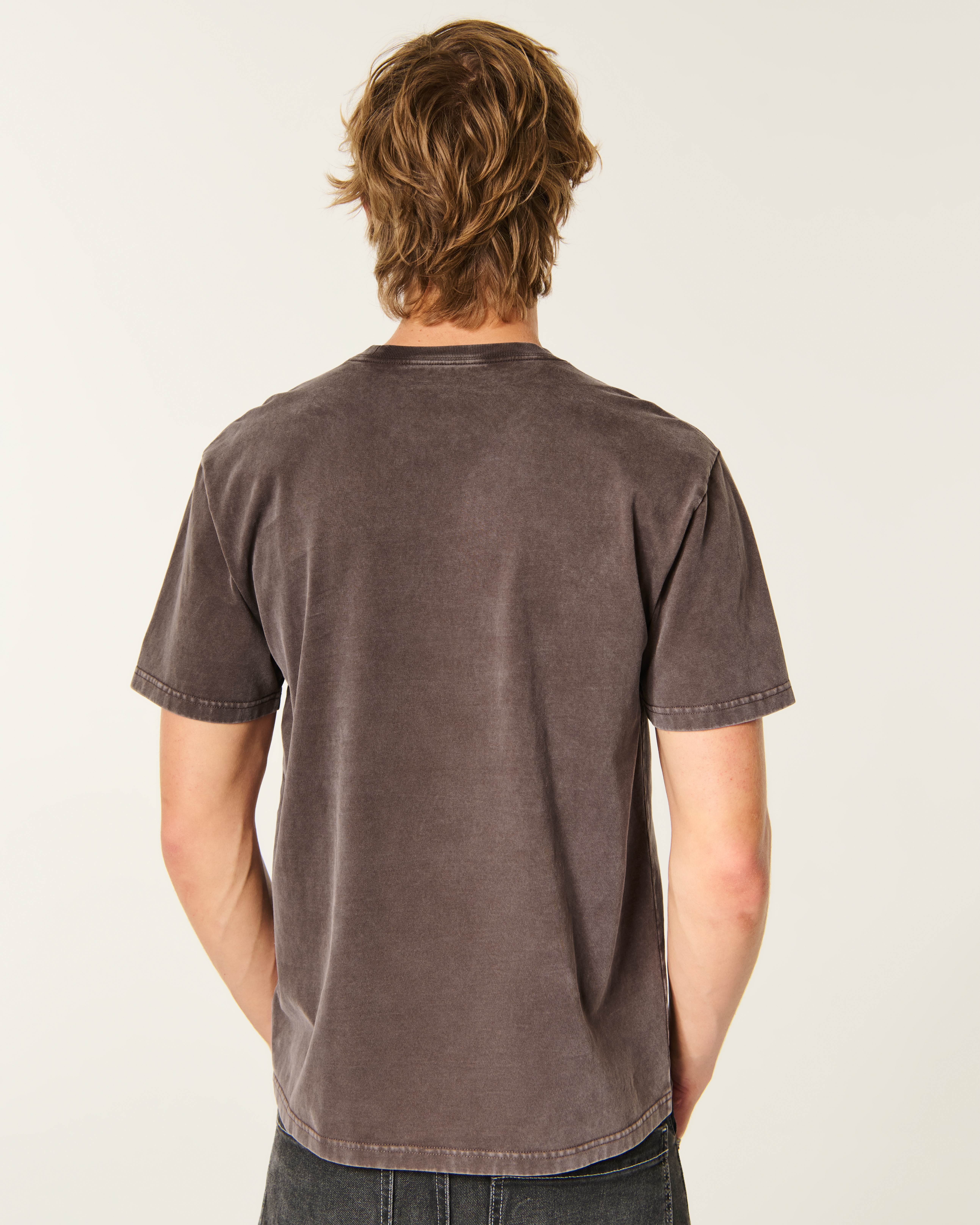 Мужские футболки Hollister Relaxed Heavyweight Scorpion Graphic Tee — фото 3