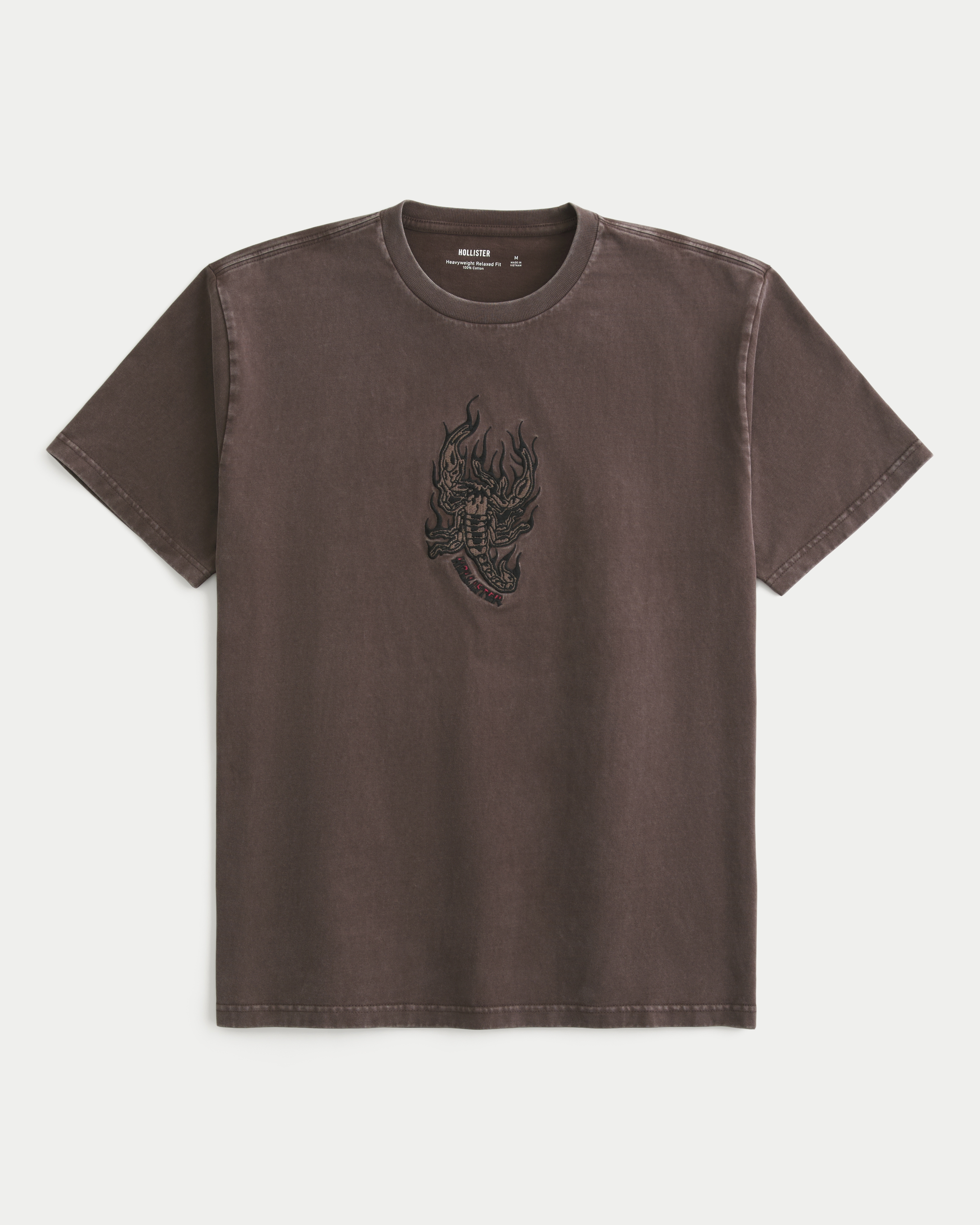 Мужские футболки Hollister Relaxed Heavyweight Scorpion Graphic Tee