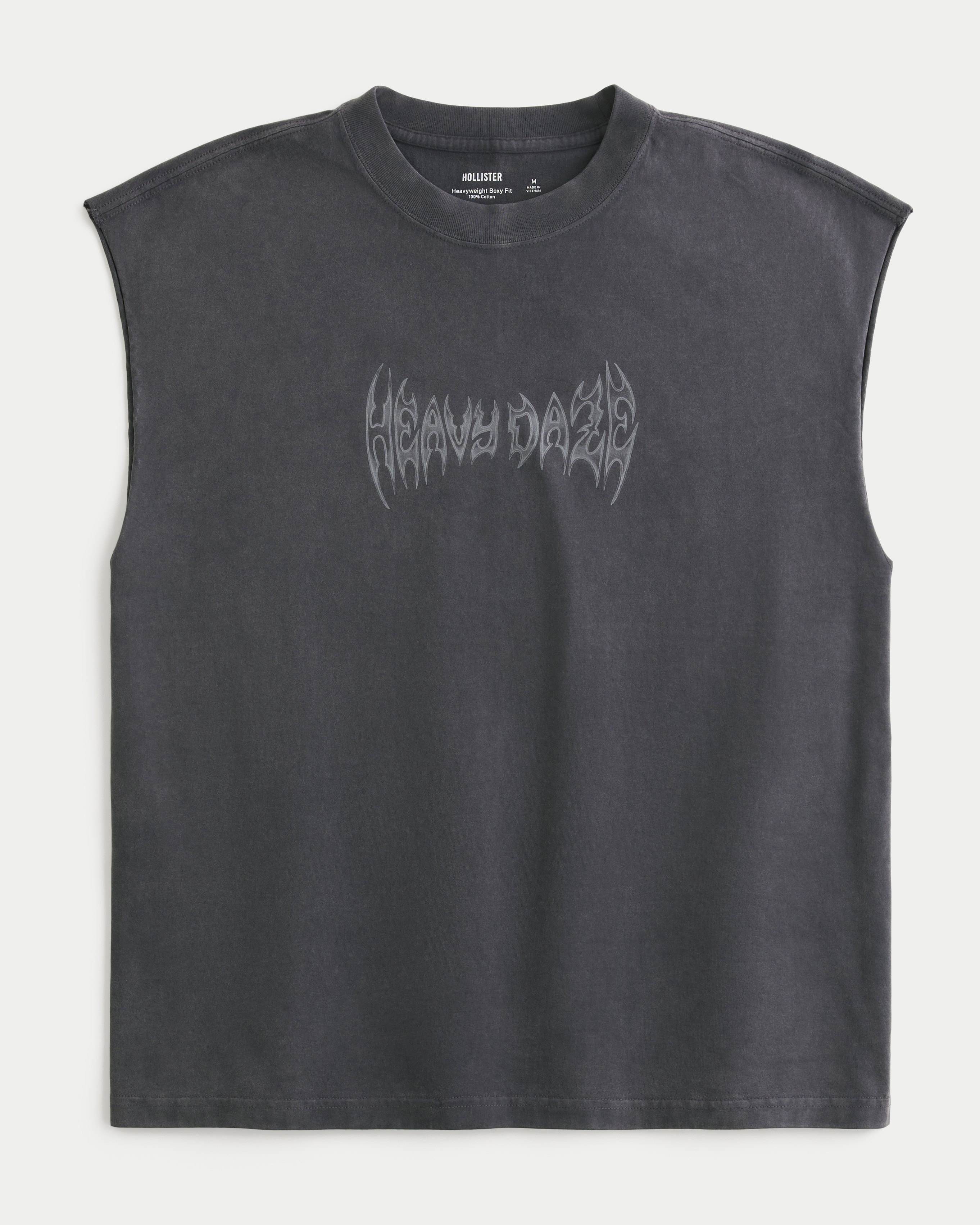 Мужские топы Hollister Boxy Heavyweight Graphic Cutoff Tank
