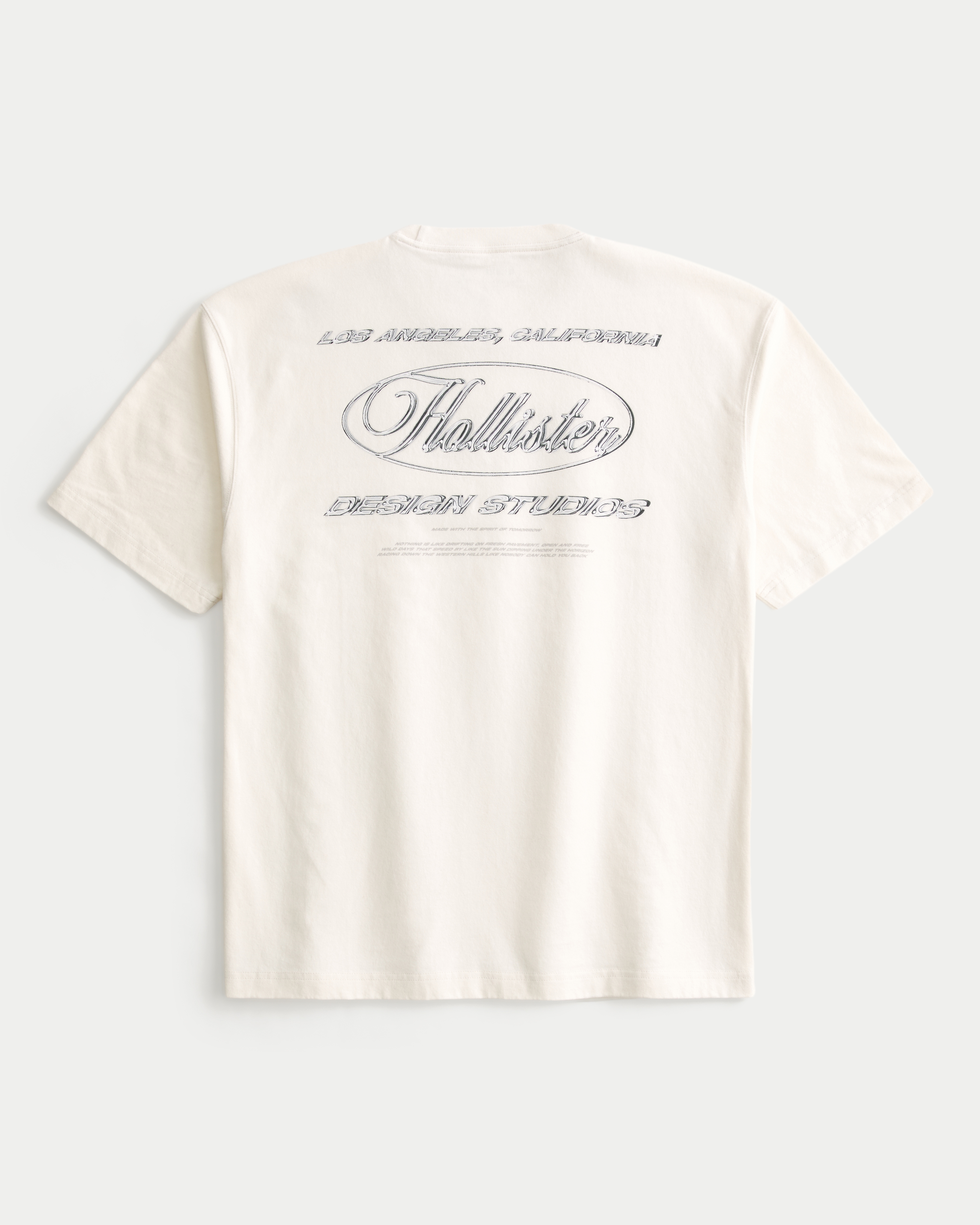 Мужские футболки Hollister Boxy Heavyweight Chrome Logo Graphic Tee