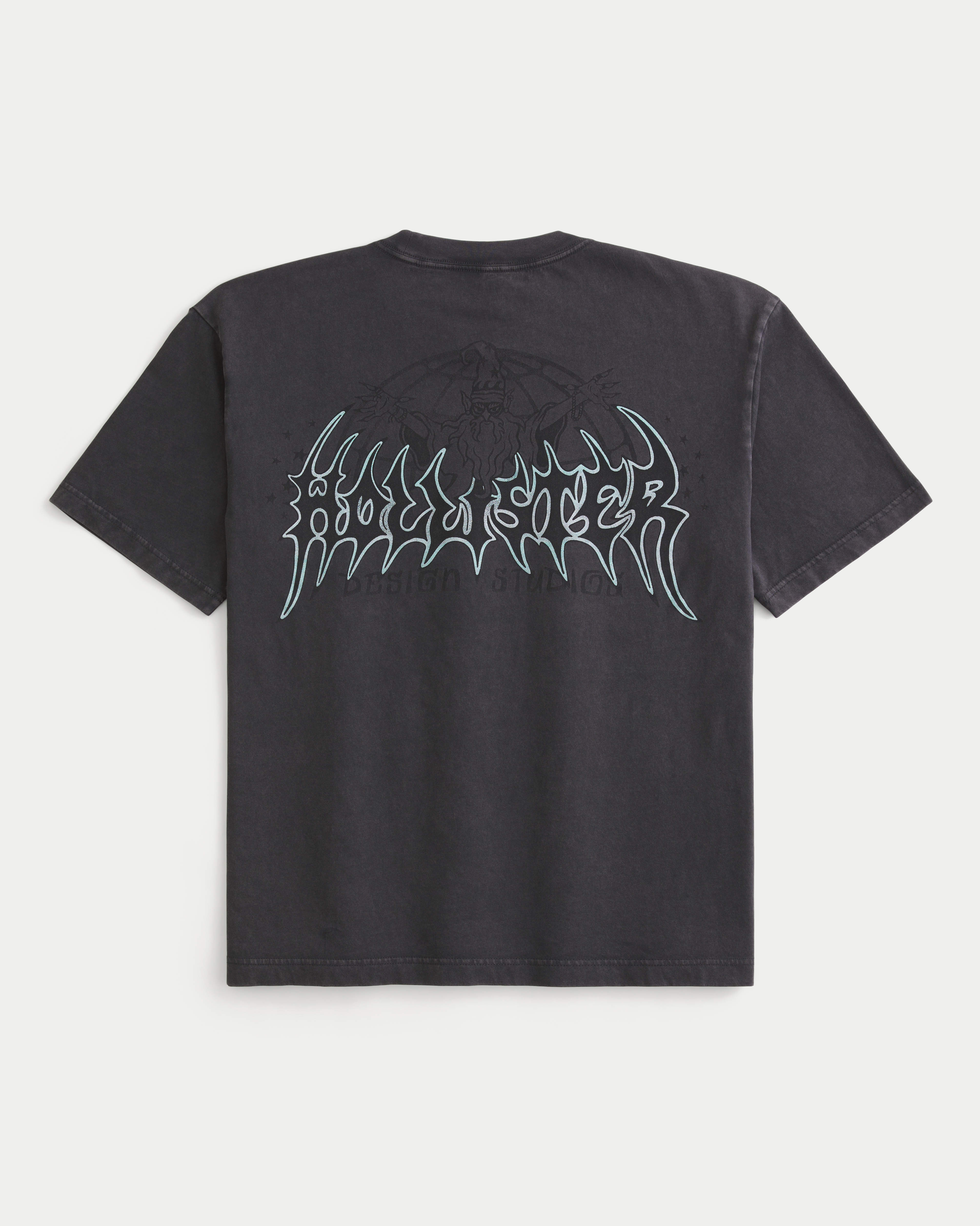 Мужские футболки Hollister Boxy Striped Logo Graphic Tee