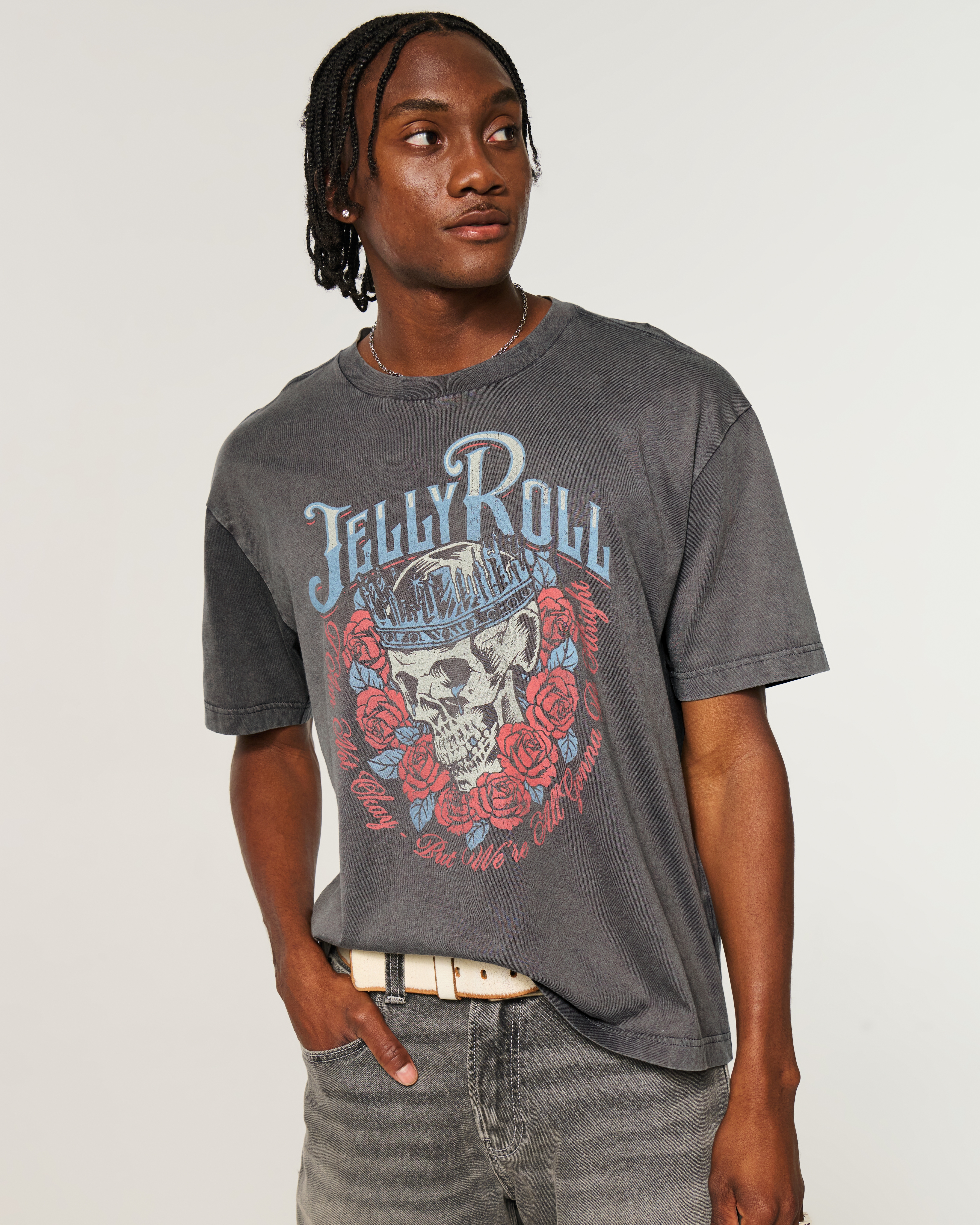 Мужские футболки Hollister Boxy Post Malone Graphic Tee — фото 2