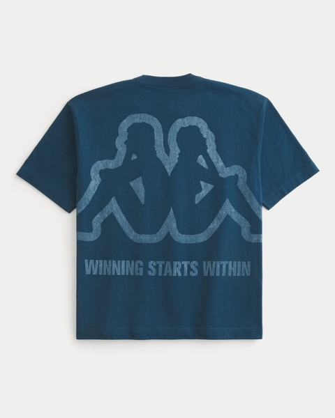 Мужские футболки Hollister + Kappa Boxy Logo Graphic Tee