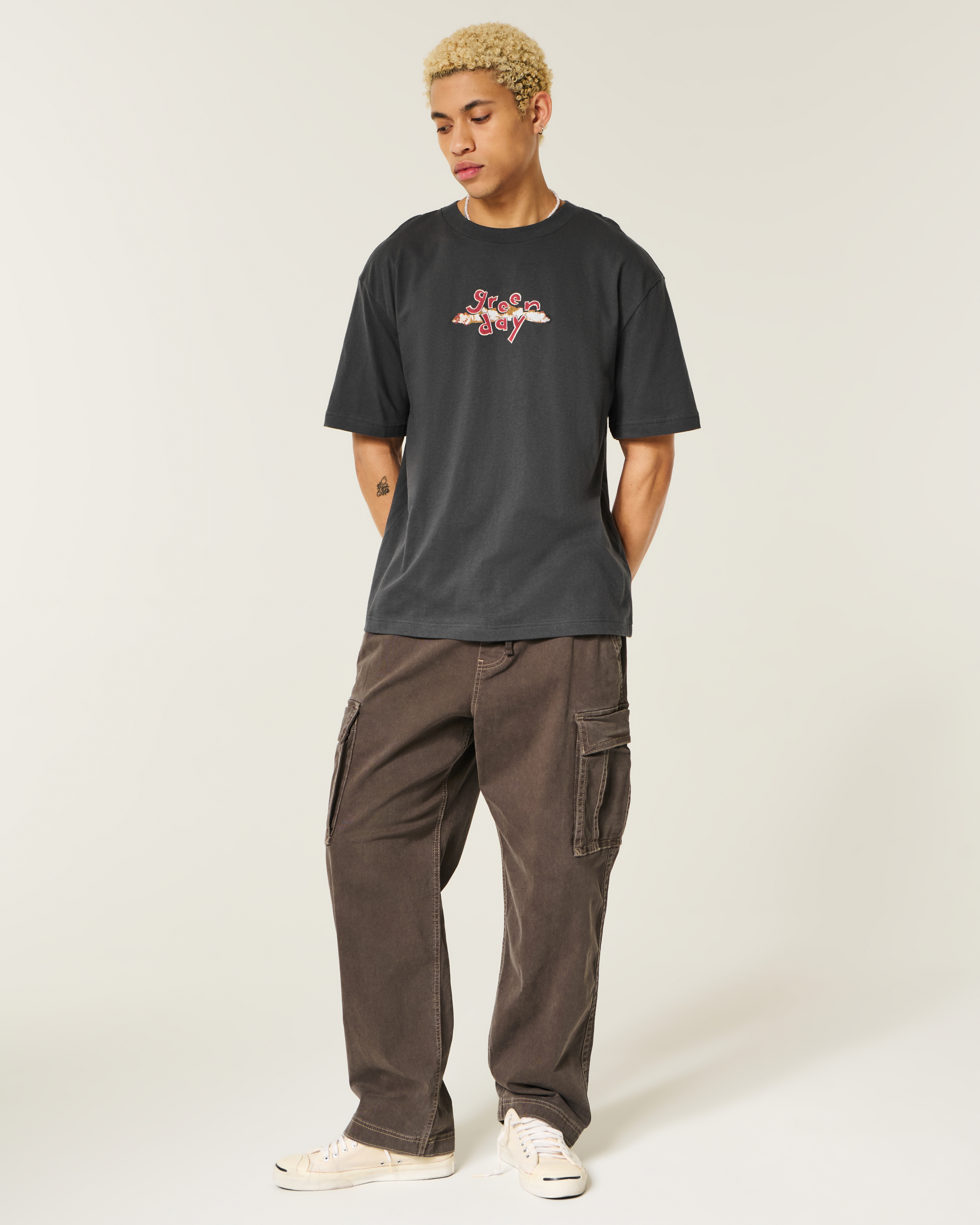 Мужские футболки Hollister Boxy Green Day Dookie Graphic Tee — фото 3