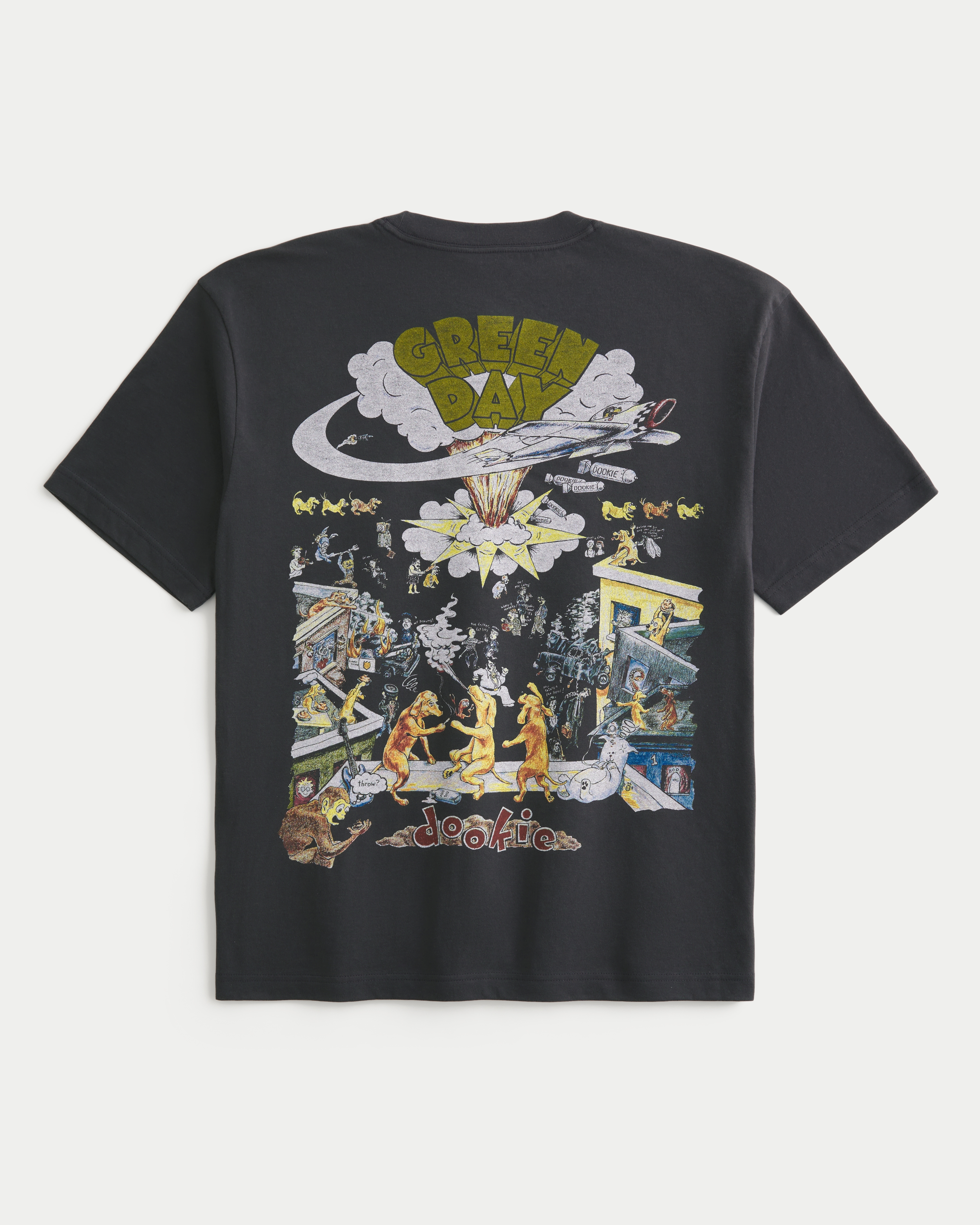 Мужские футболки Hollister Boxy Green Day Dookie Graphic Tee