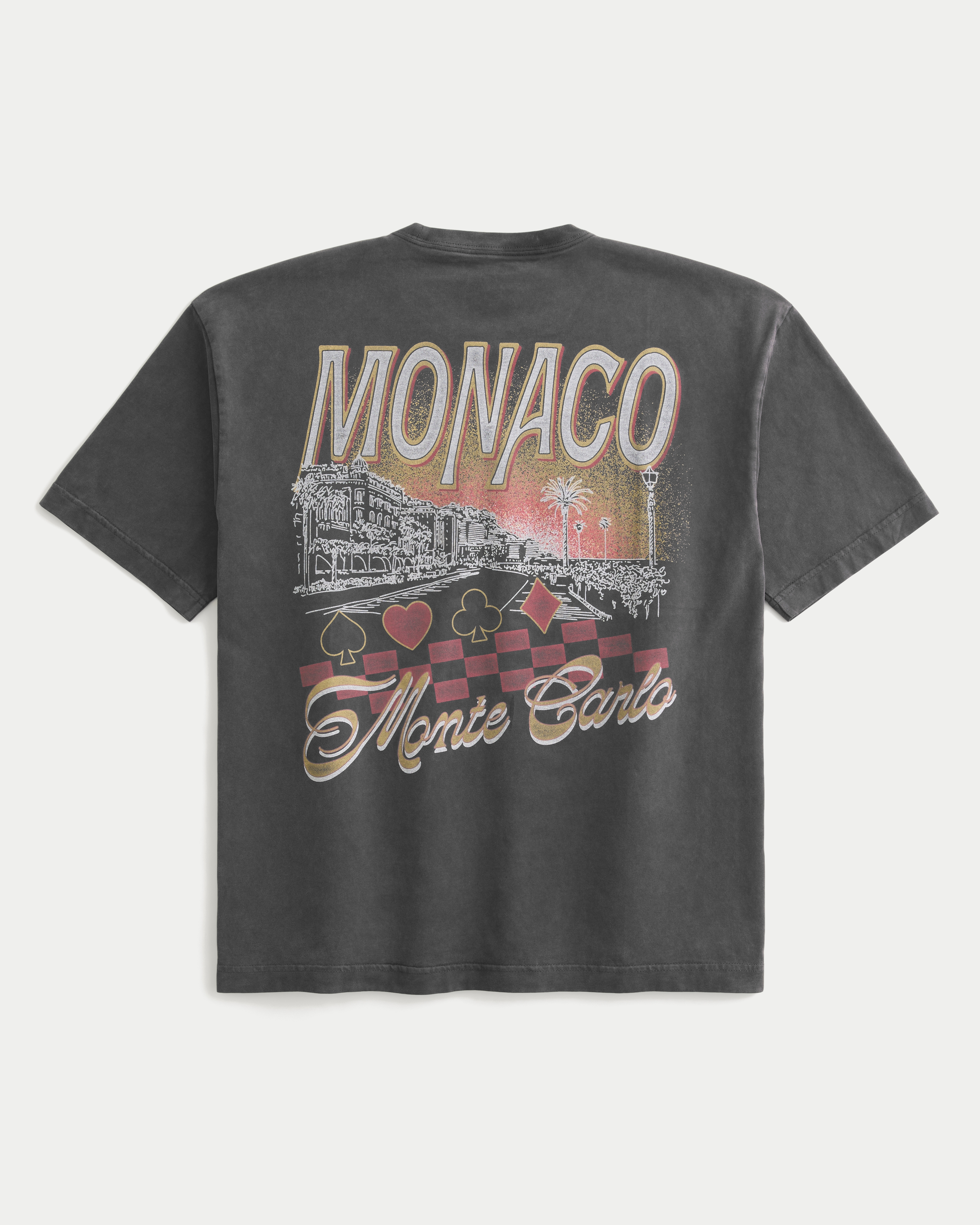 Мужские футболки Hollister Boxy Heavyweight Seville Spain Graphic Tee