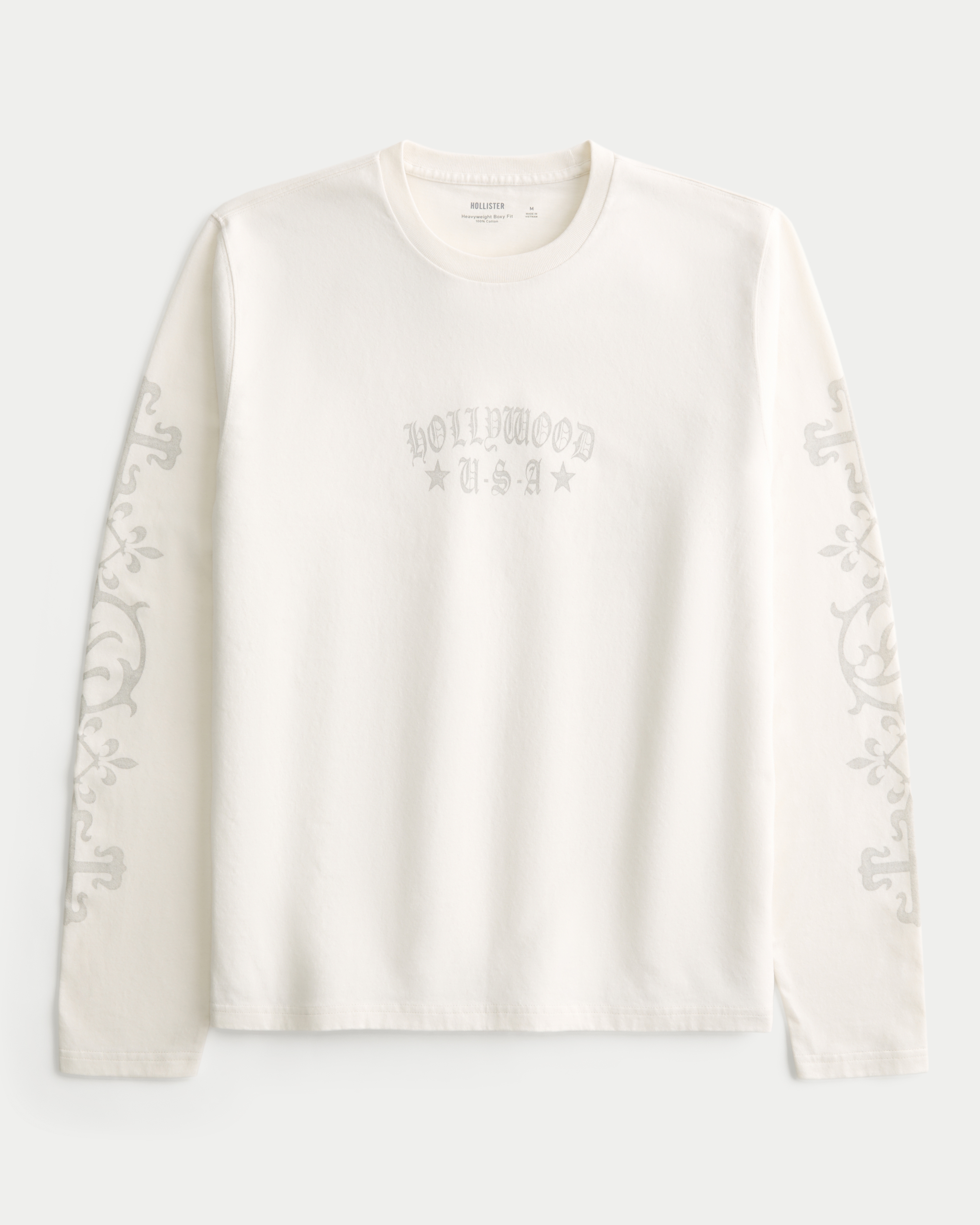 Мужские футболки Hollister Boxy Heavyweight Long-Sleeve Hollywood Graphic Tee