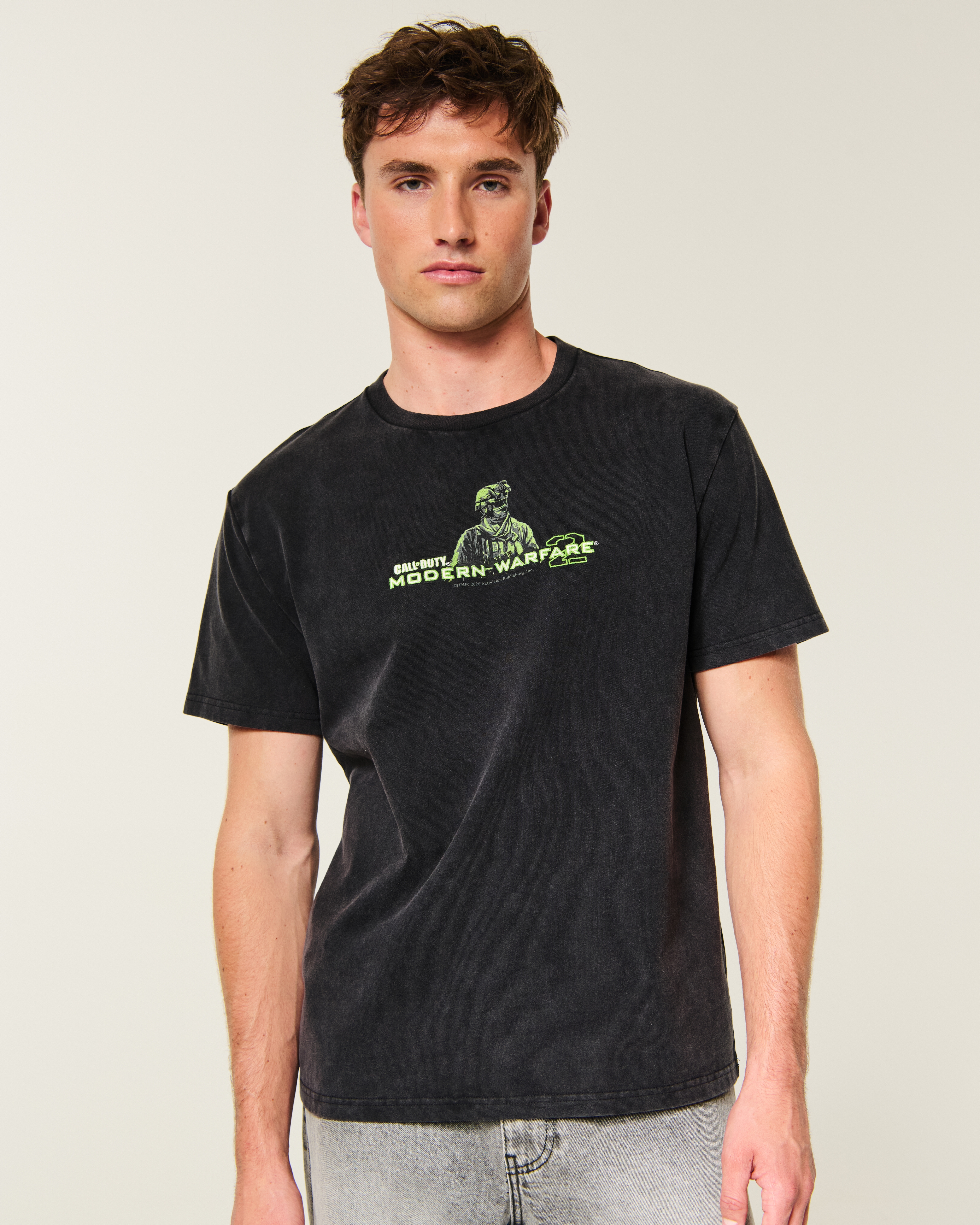 Мужские футболки Hollister Relaxed Heavyweight PlayStation Graphic Tee — фото 2
