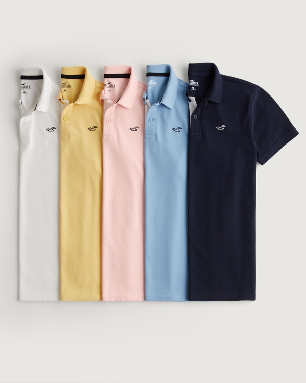 Polos de Hombre - Polos de corte elástico y de | Hollister Co.