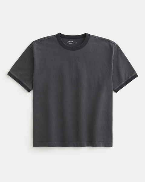 Мужские футболки Hollister Boxy Heavyweight Cotton Camo Crew T-Shirt