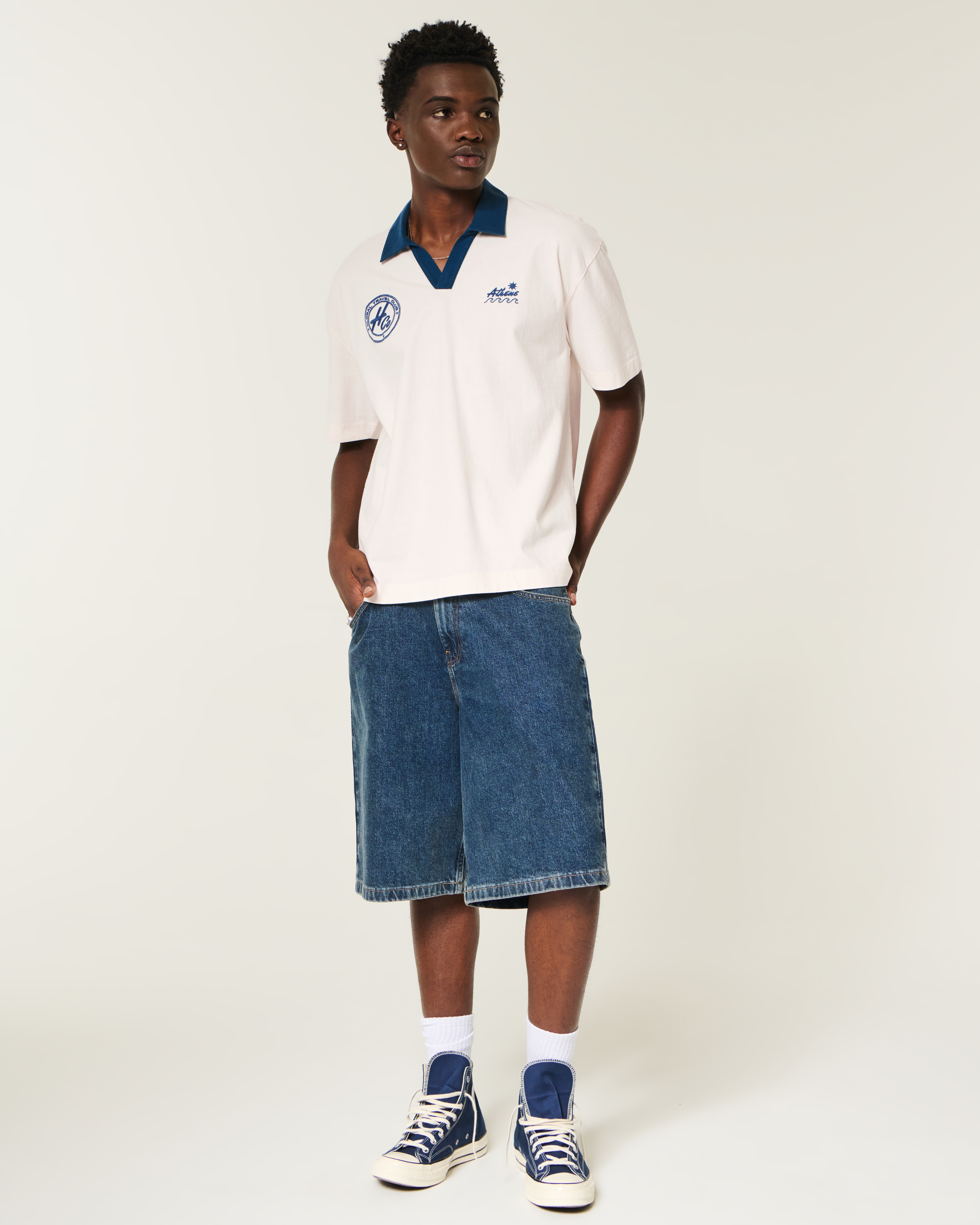 Мужские топы Hollister Boxy Logo Polo — фото 3